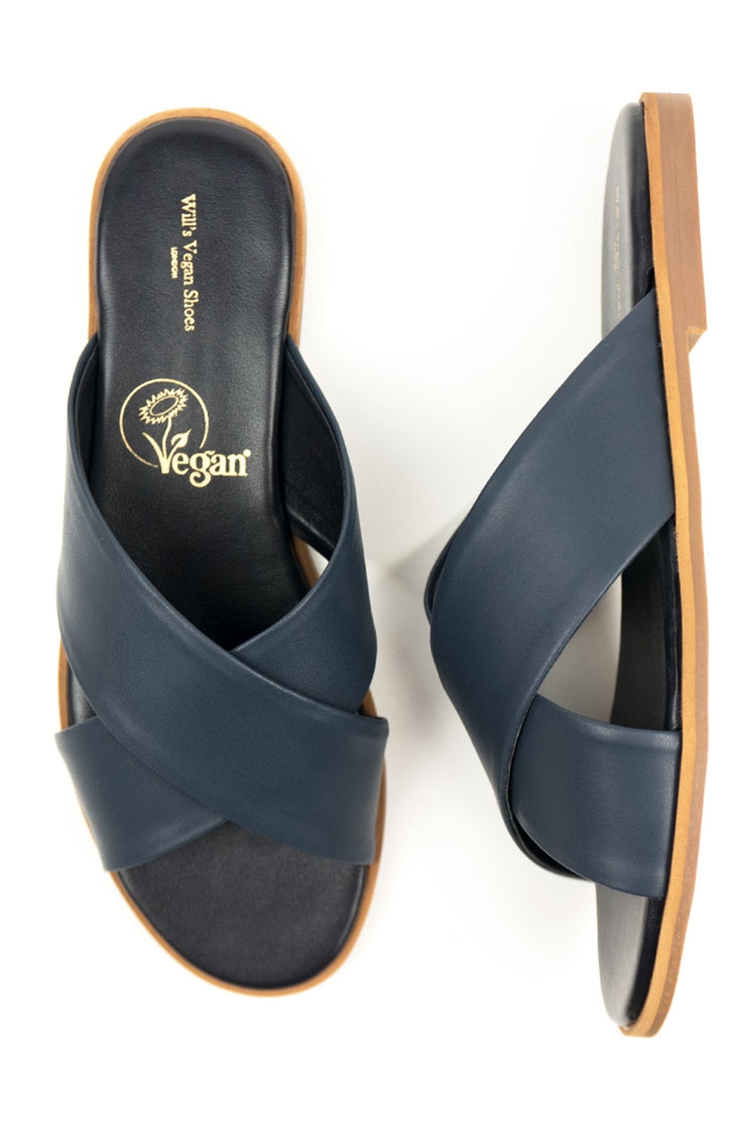 Will's Vegan Store womens vegan Slides Blue