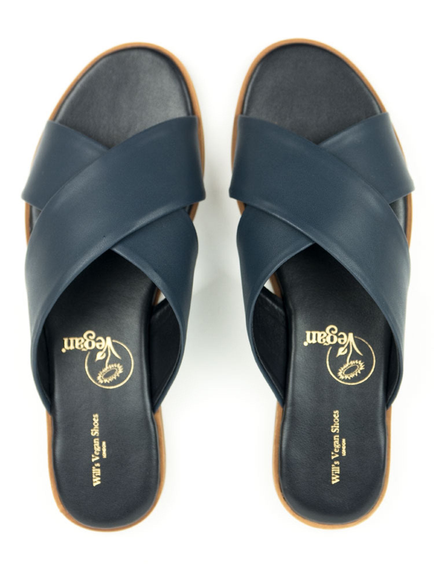 Will's Vegan Store womens vegan Slides Blue