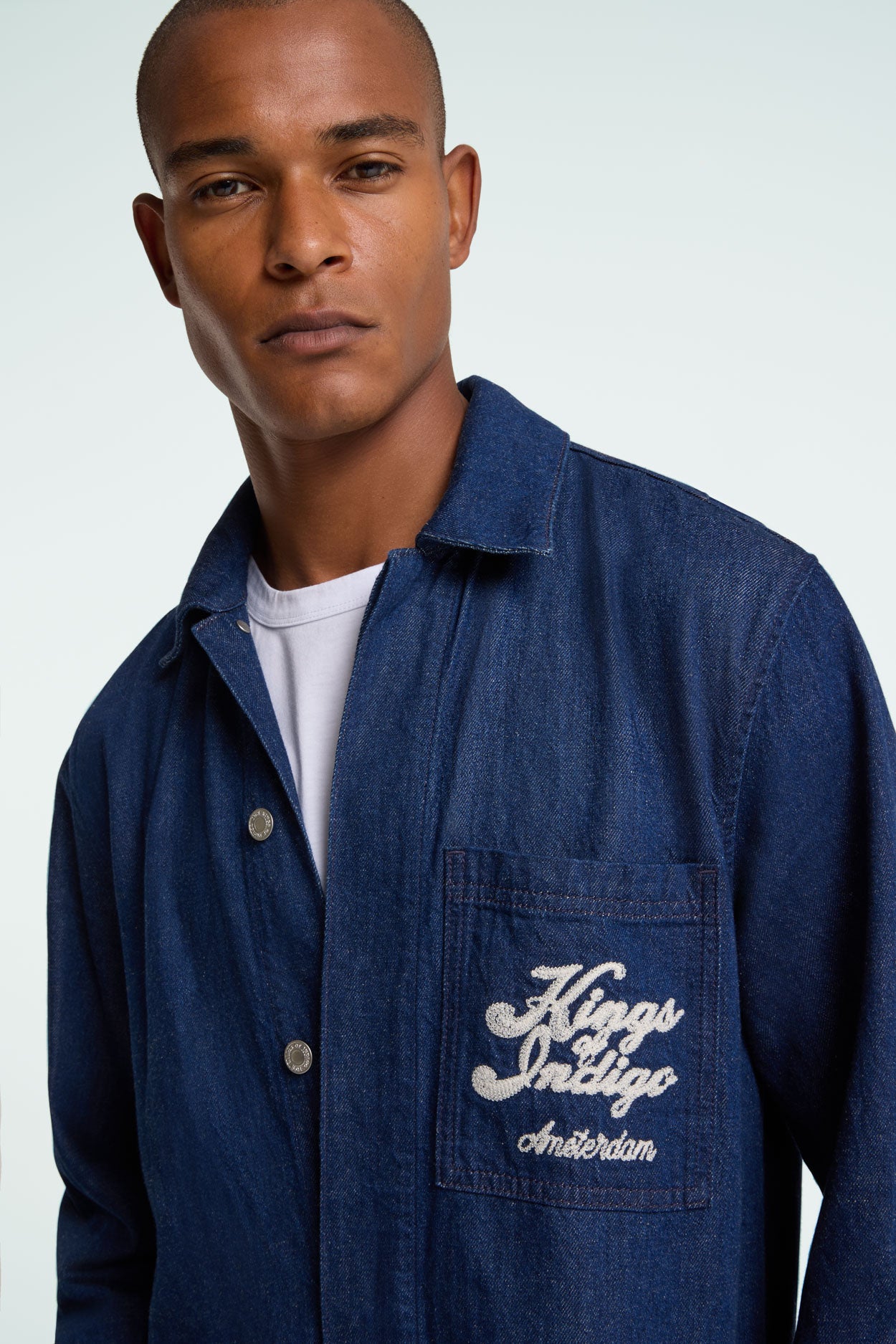 Kings of Indigo men vegan Jumpsuit Vasili Hopcete Electric Rinse Crew Blue