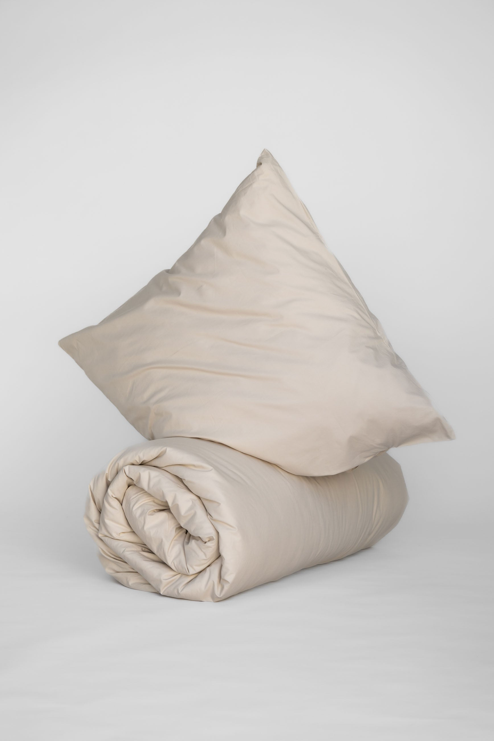 Image of MELA unisex vegan Beddengoedset Majuli Berk/Beige