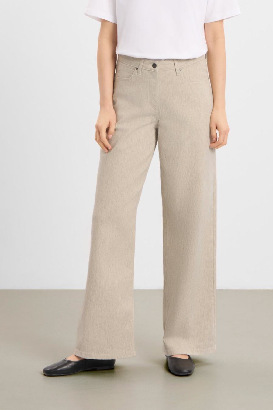 Image of LAURIE dames vegan Broek Carol Loose Grijs Zand