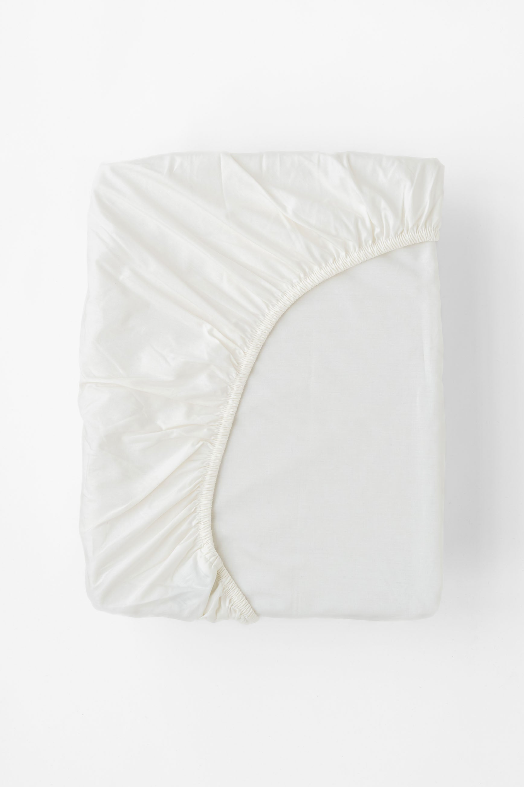 MELA unisex vegan Bed Sheet Percale Fitted Kasol Natural White