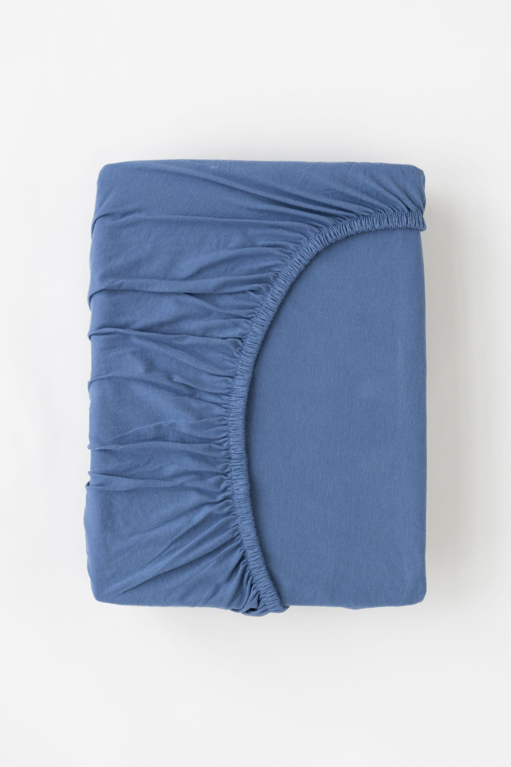 MELA unisex vegan Bed Sheet Jersey Fitted Pamban Blue