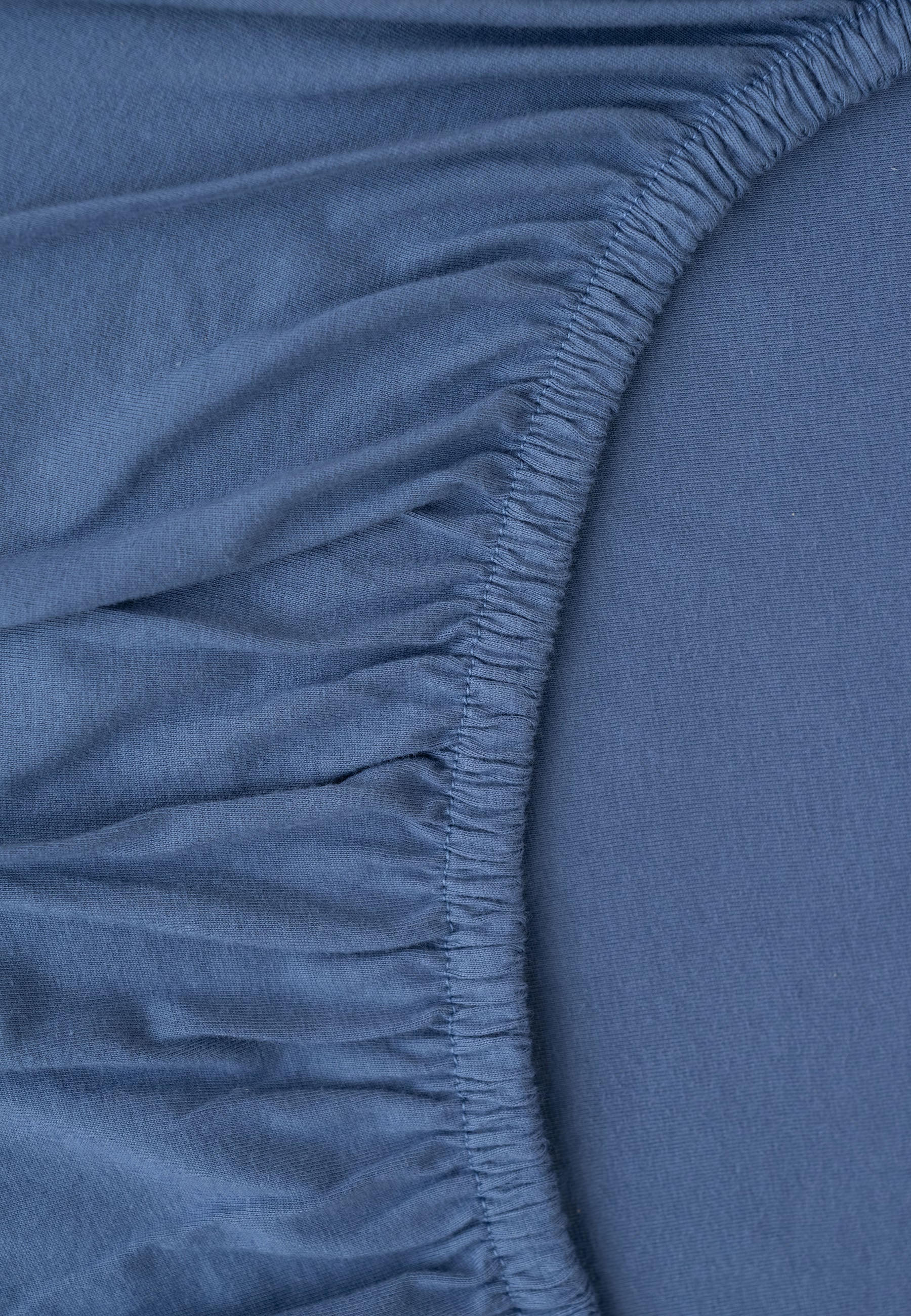 MELA Bettlaken Jersey Fitted Pamban Blau
