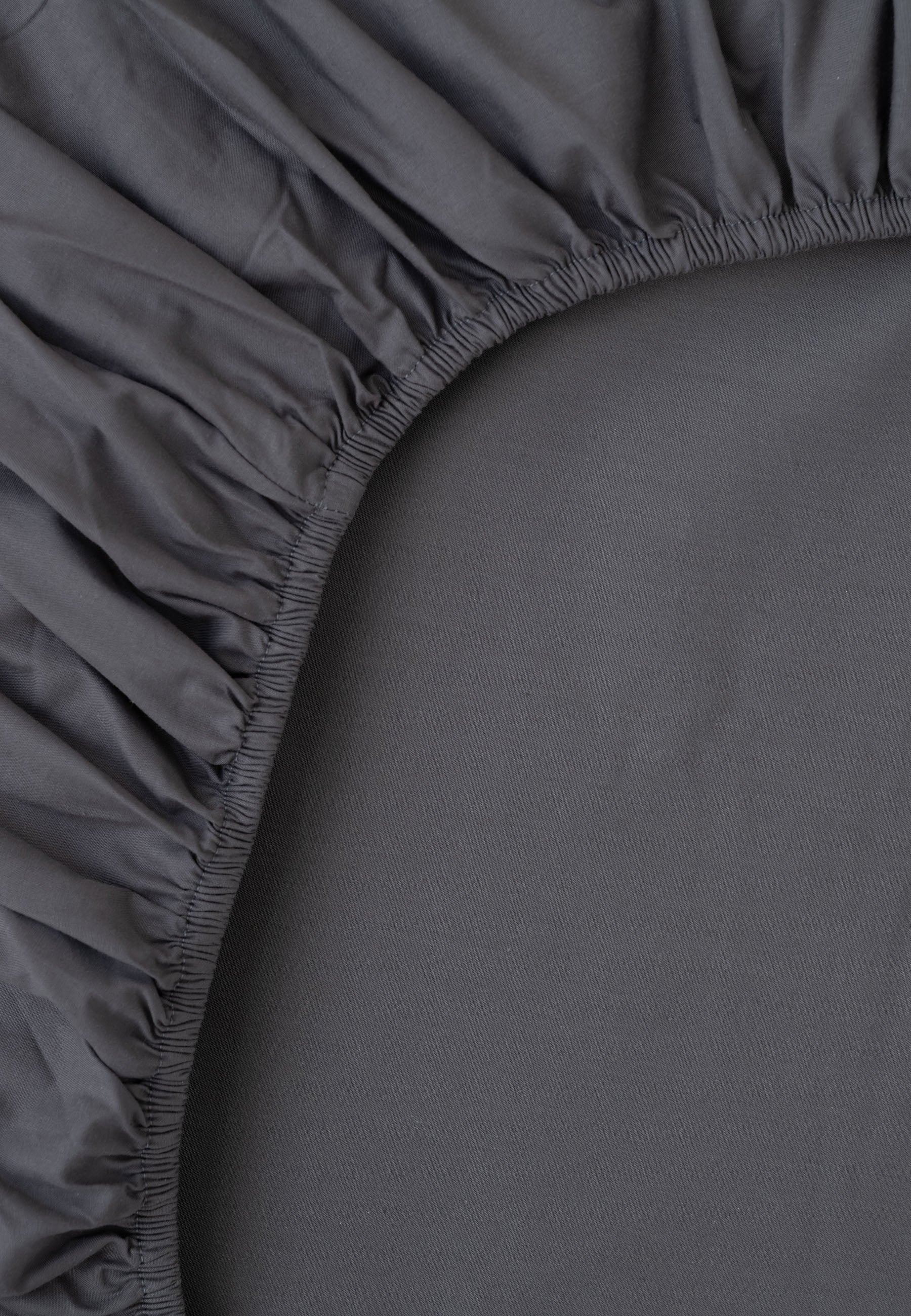 MELA unisex vegan Bed Sheet Percale Fitted Kasol Basalt Grey