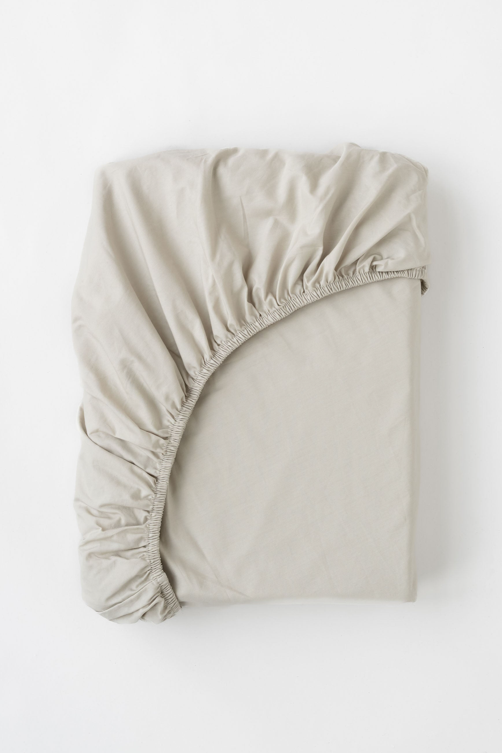 MELA unisex vegan Bed Sheet Percale Fitted Kasol Birch Beige