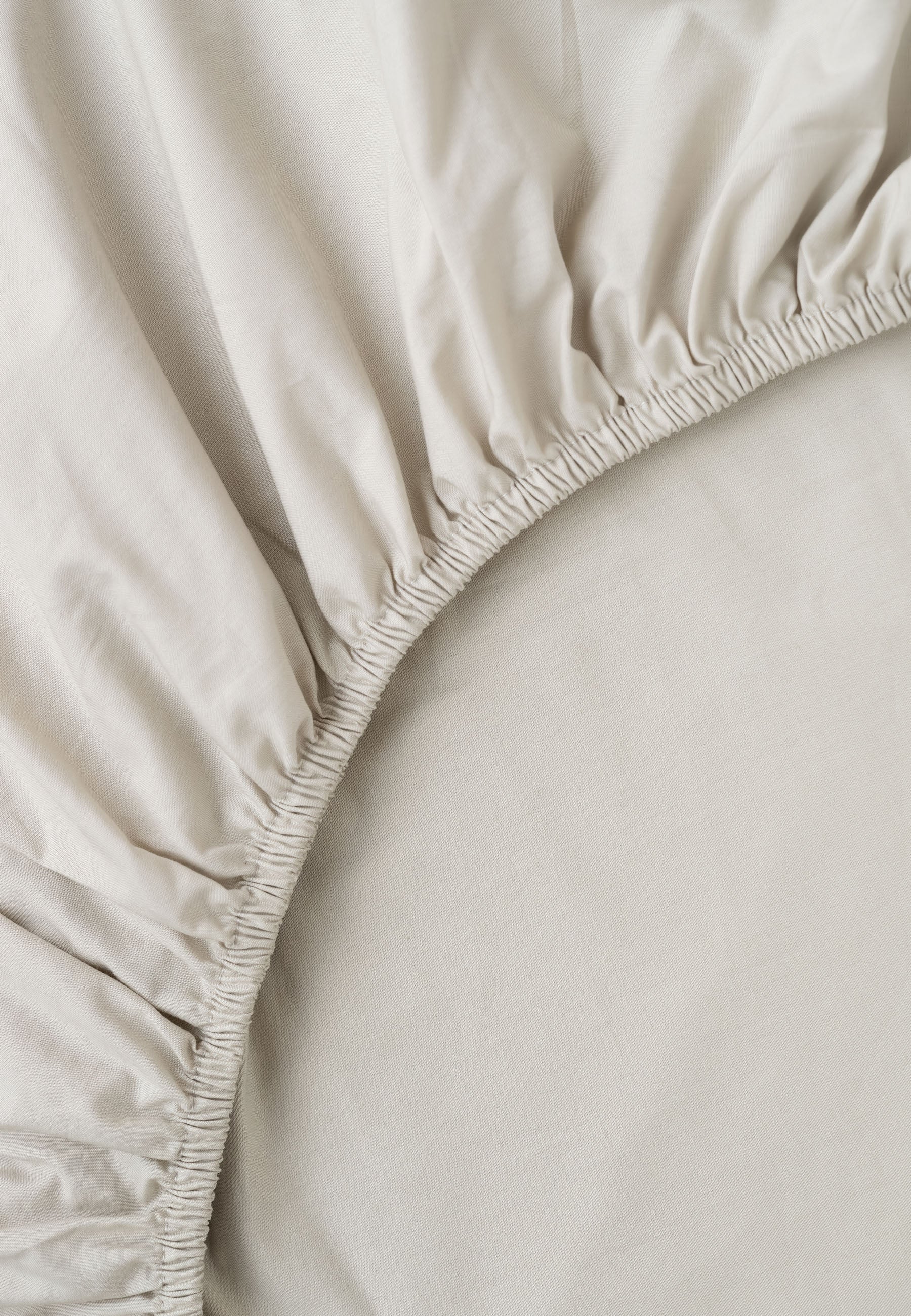 MELA unisex vegan Bed Sheet Percale Fitted Kasol Birch Beige