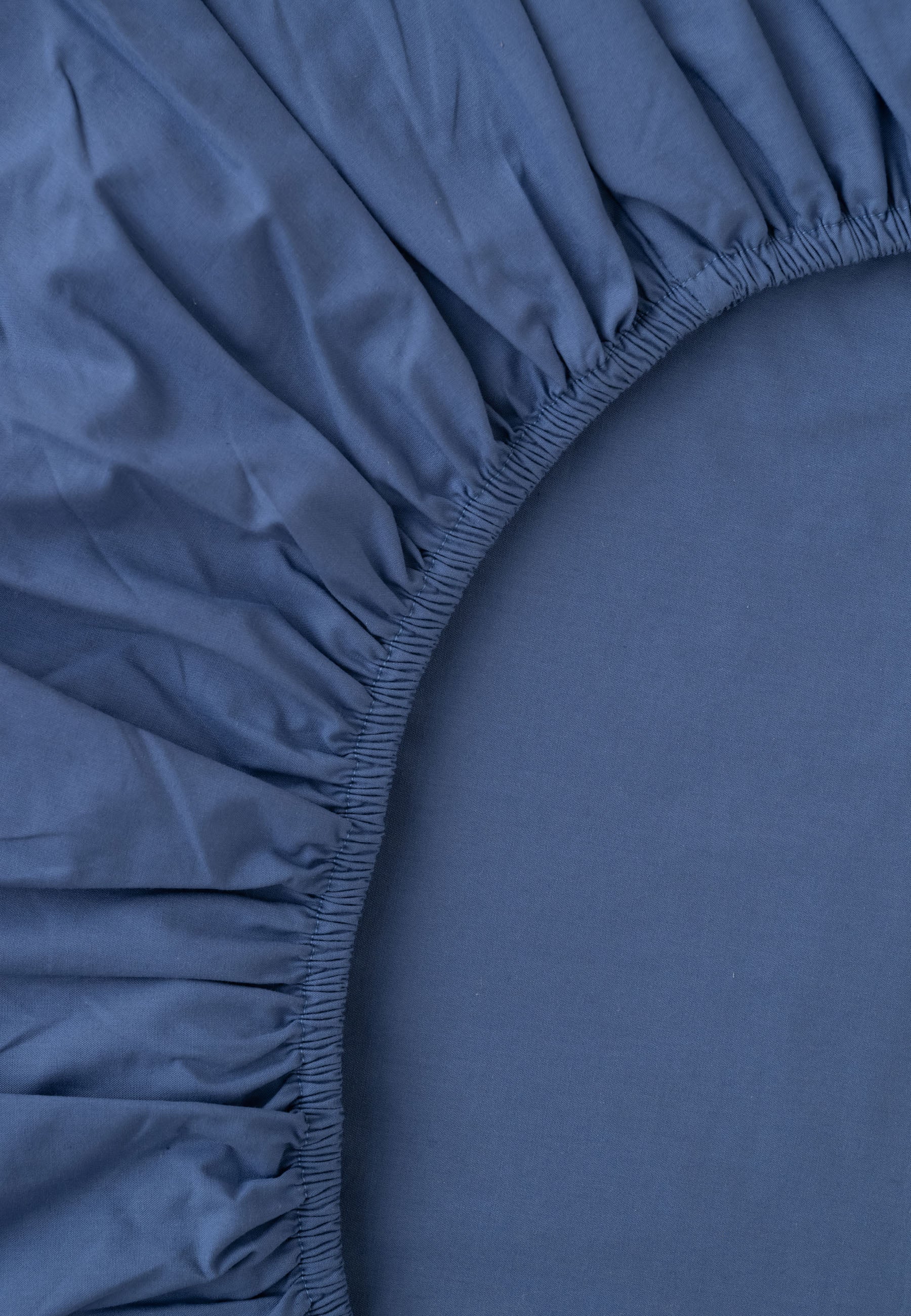 MELA unisex vegan Bed Sheet Percale Fitted Kasol Blue