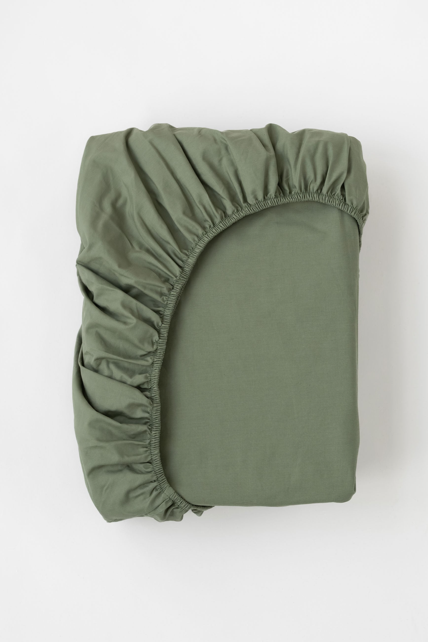 MELA unisex vegan Bed Sheet Percale Fitted Kasol Herbal Green