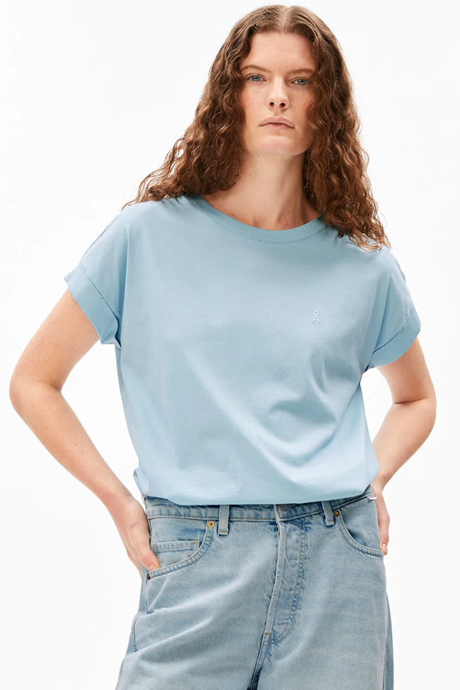 ARMEDANGELS womens vegan T-Shirt Idaara Blue Glow