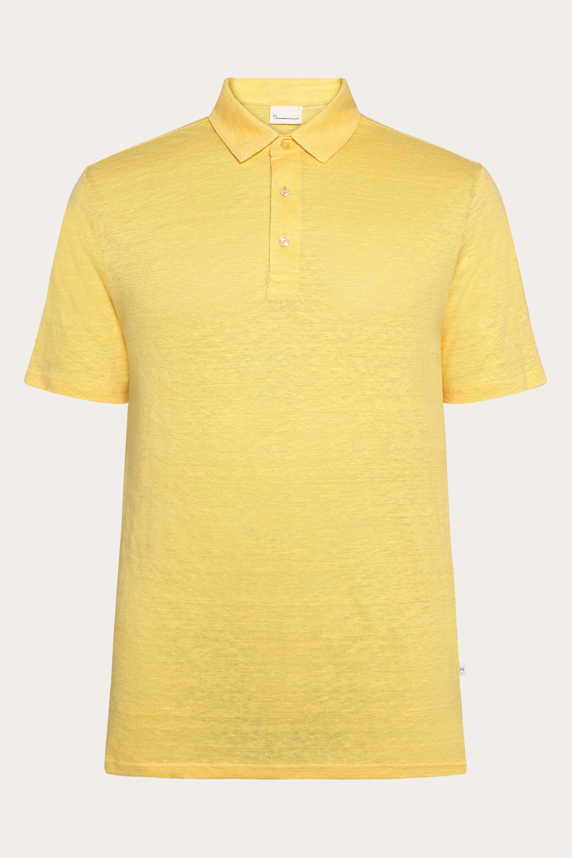 KnowledgeCotton Apparel Herren vegan Poloshirt Schafgarbe Gelb