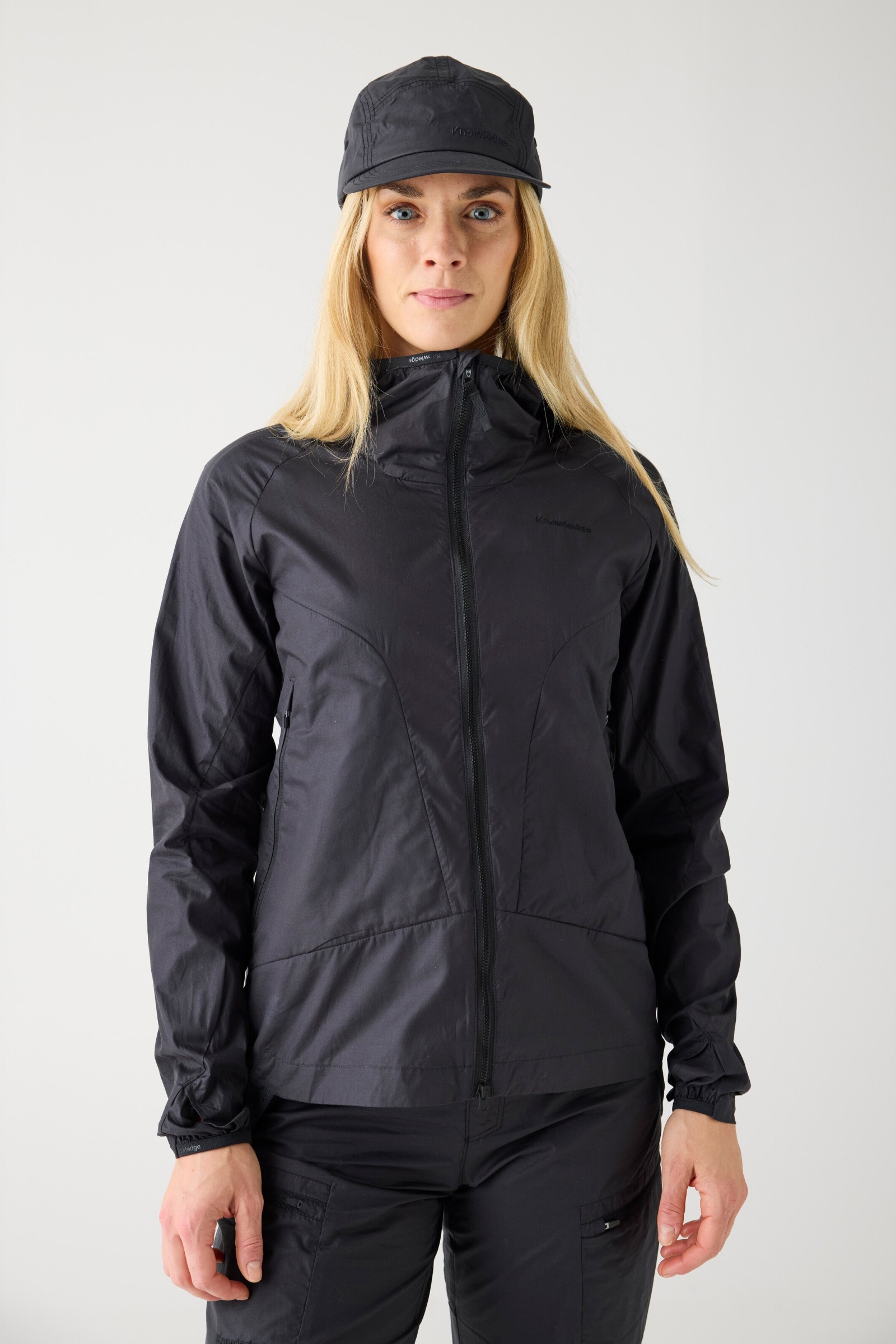 Image of KnowledgeCotton Apparel dames vegan Jas Met Ventilatieopeningen, Ripstop, 90 Black Jet