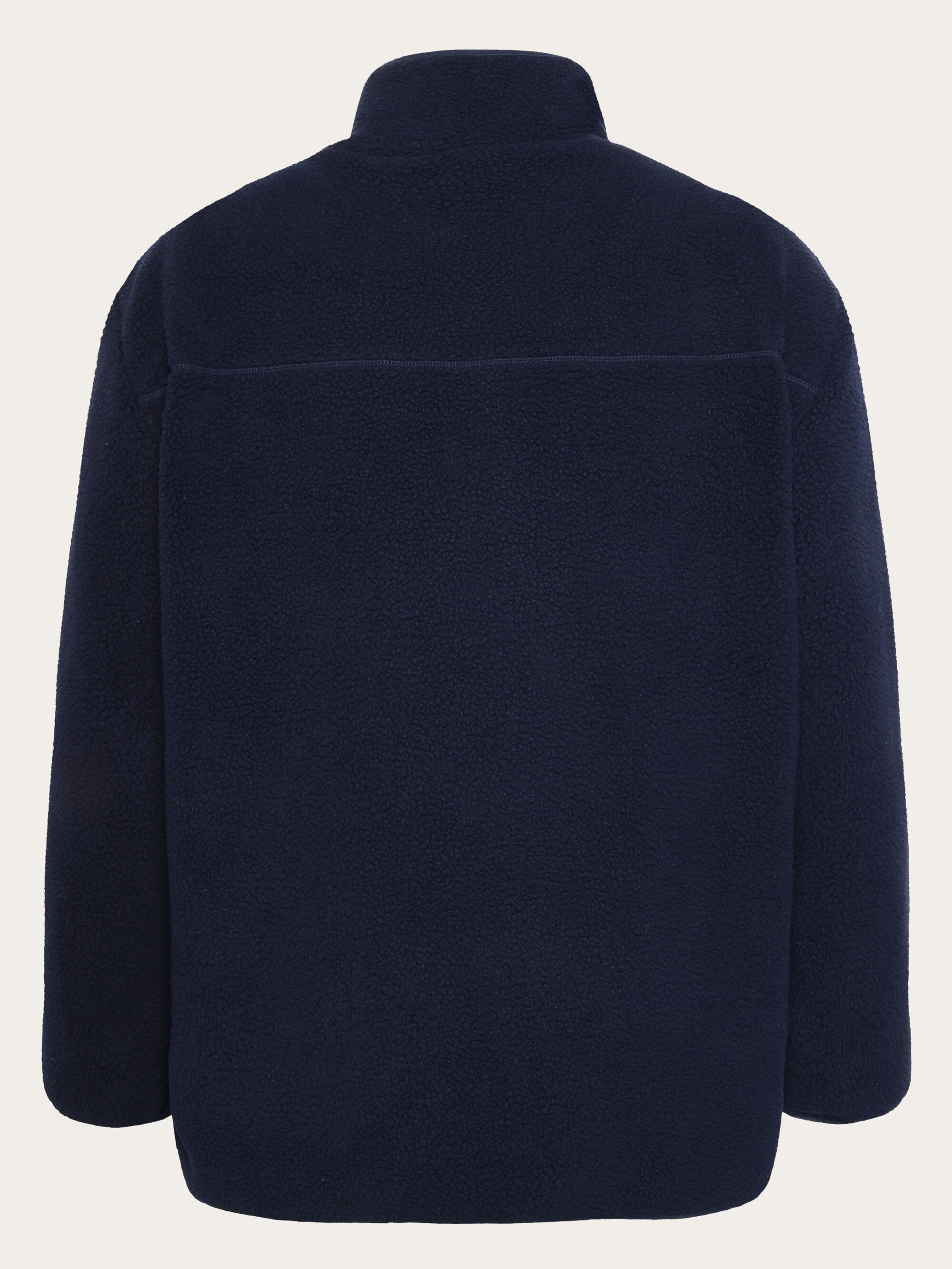 KnowledgeCotton Apparel womens vegan Fleece Jacket Loose Fit Zip Night Sky Navy