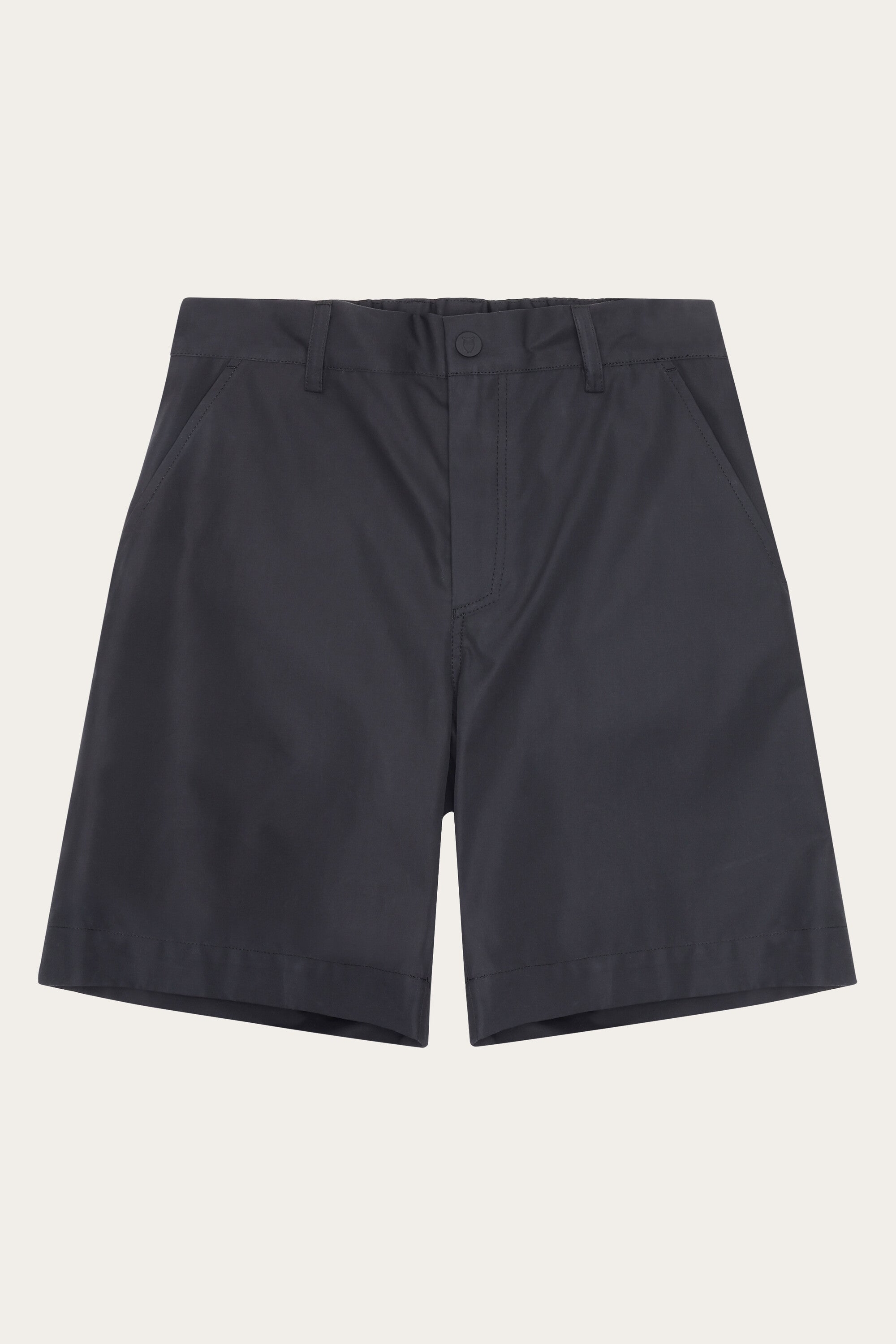 Image of KnowledgeCotton Apparel dames vegan Damesshorts Vent Canvas 200 Zwart Jet