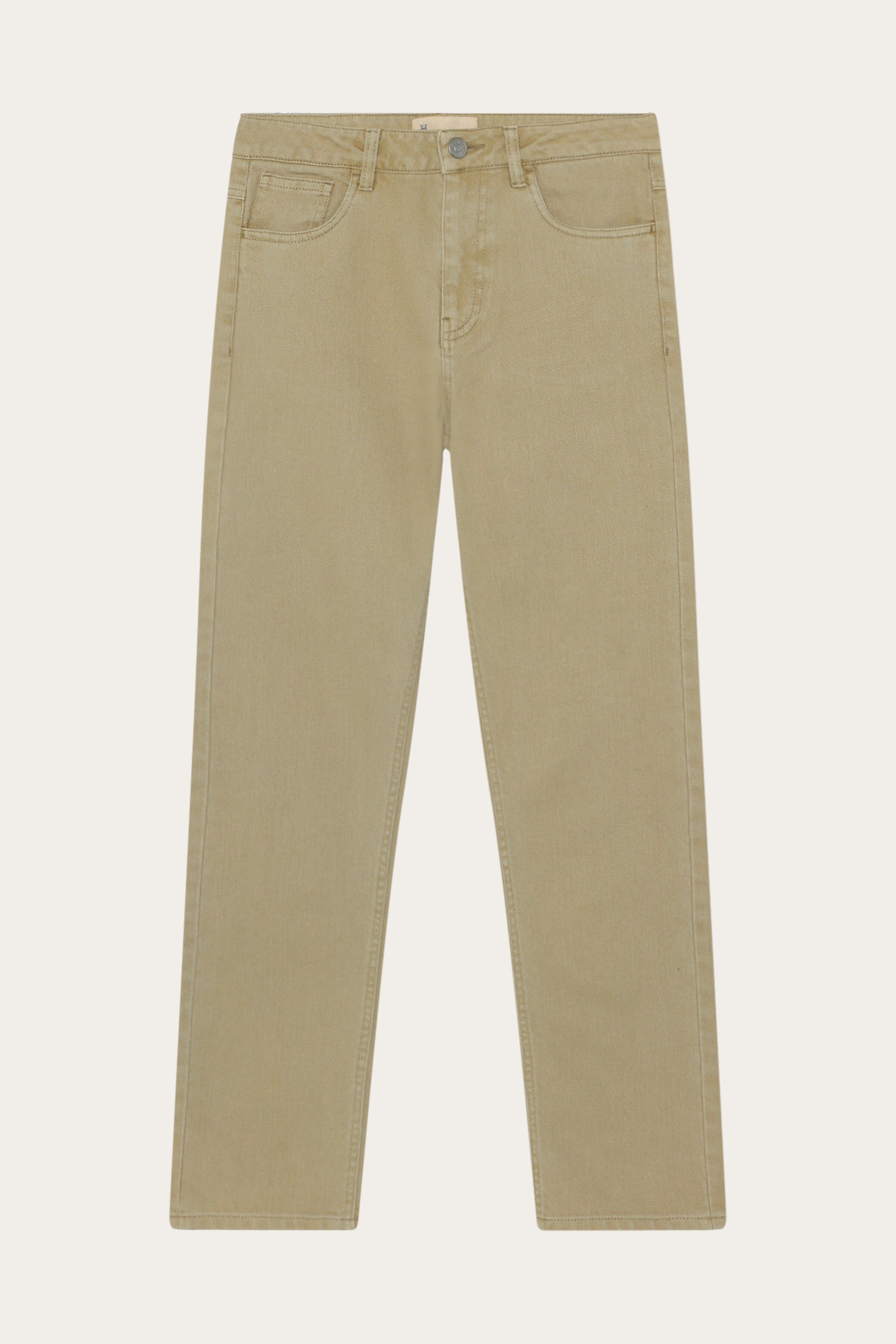 Image of KnowledgeCotton Apparel dames vegan Broek Stella Slim Twill Beige