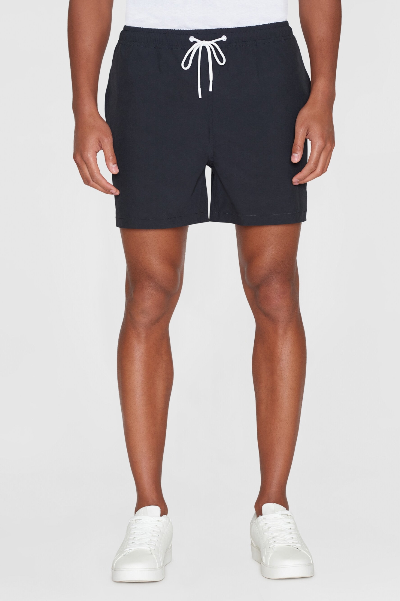 Image of KnowledgeCotton Apparel mannen vegan Zwemshorts Bay Stretch Zwart Jet