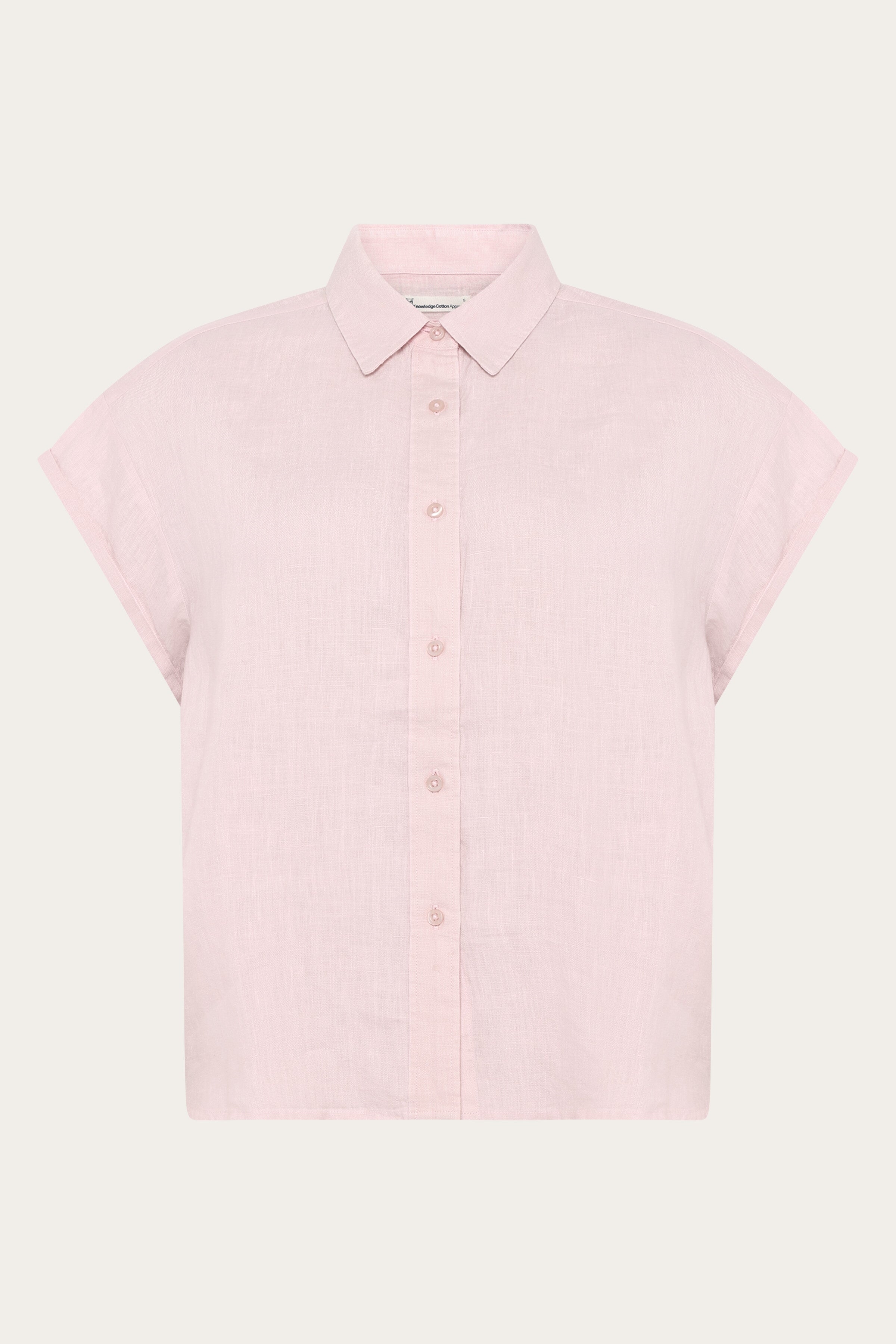 Image of KnowledgeCotton Apparel dames vegan Shirt Aster Fold Up Pale Lilac