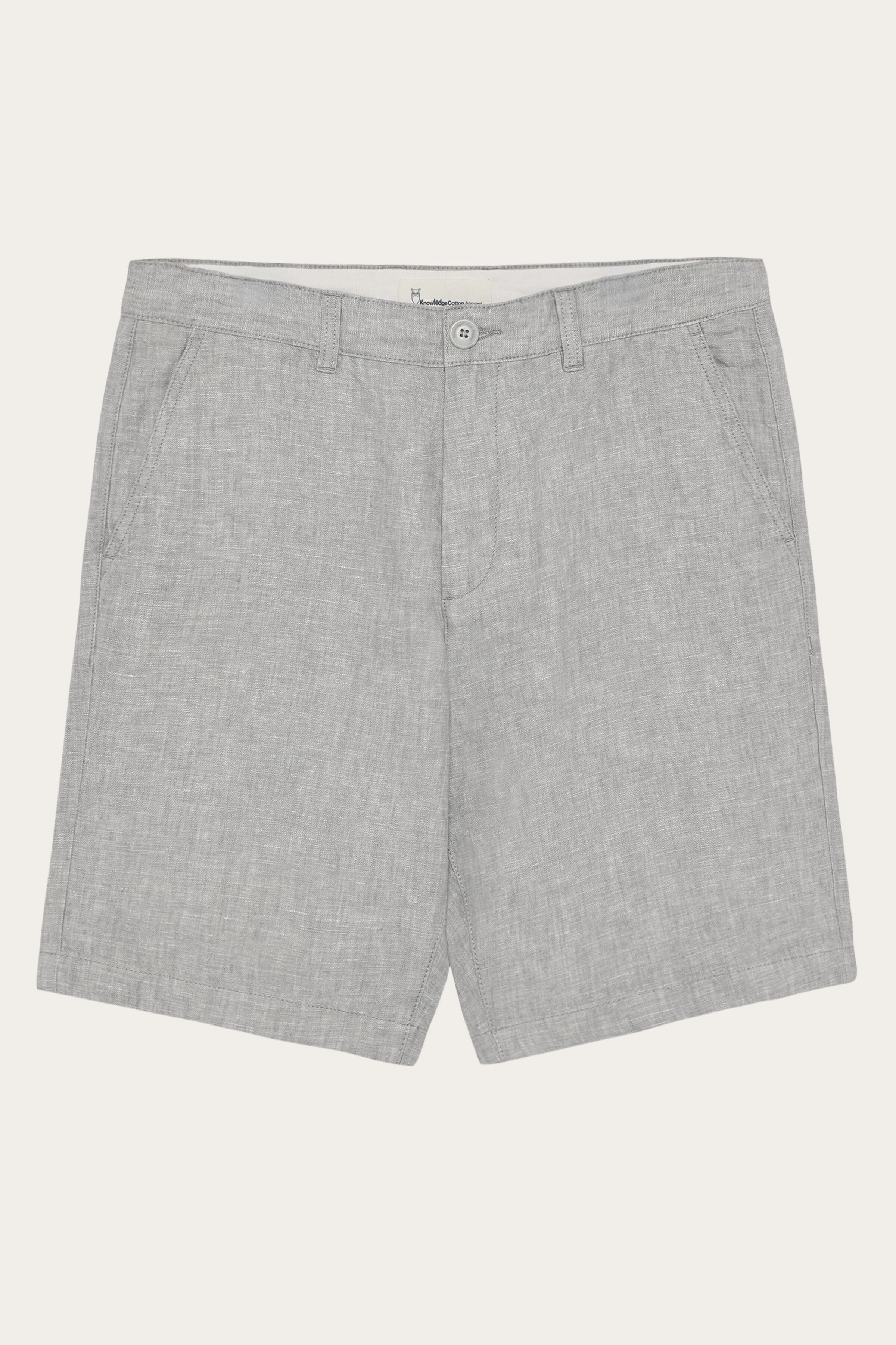 Image of KnowledgeCotton Apparel mannen vegan Chuck Shorts Regular Linen Ultimate Grey