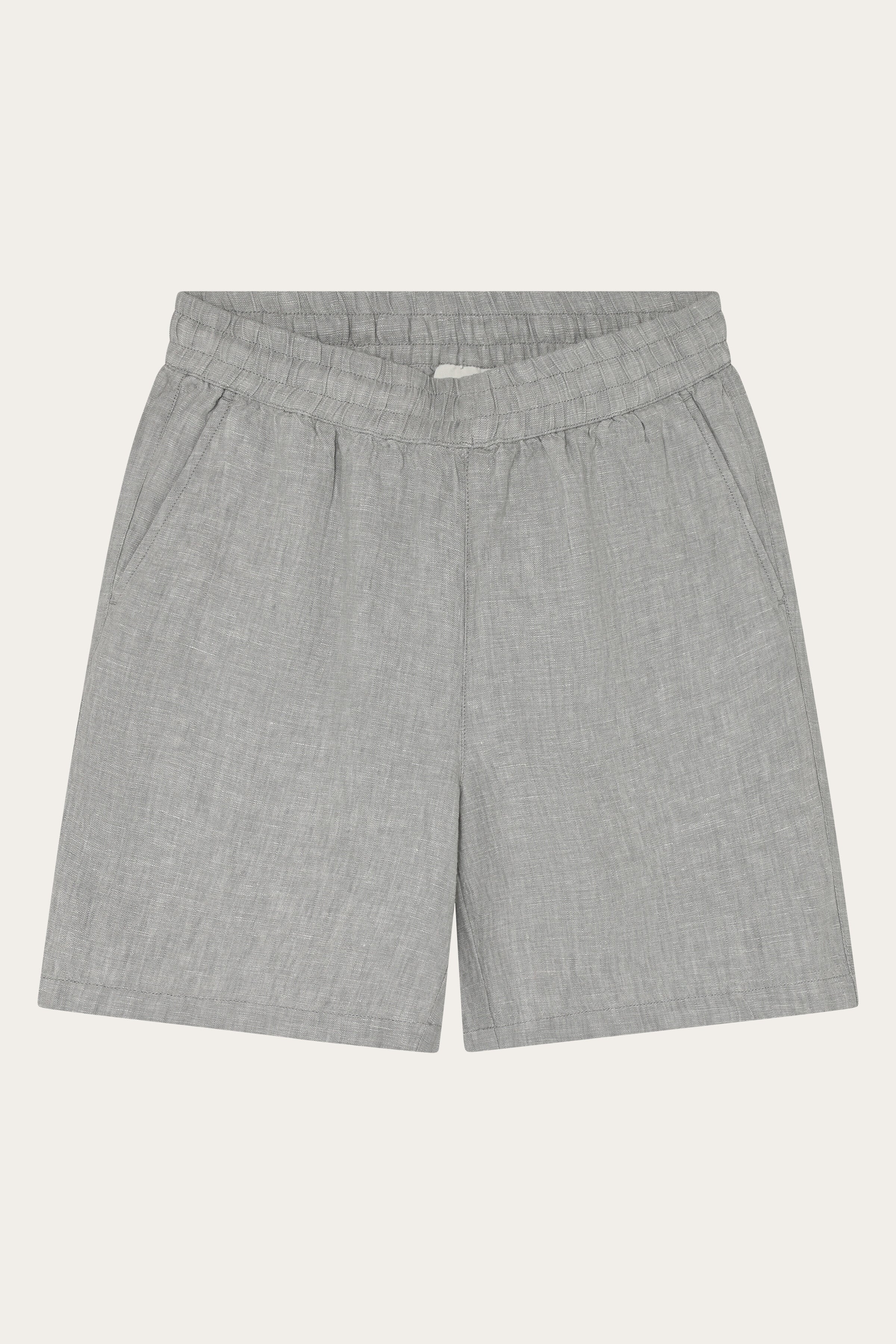 Image of KnowledgeCotton Apparel dames vegan Shorts Posey Wide Linen Ultimate Grey