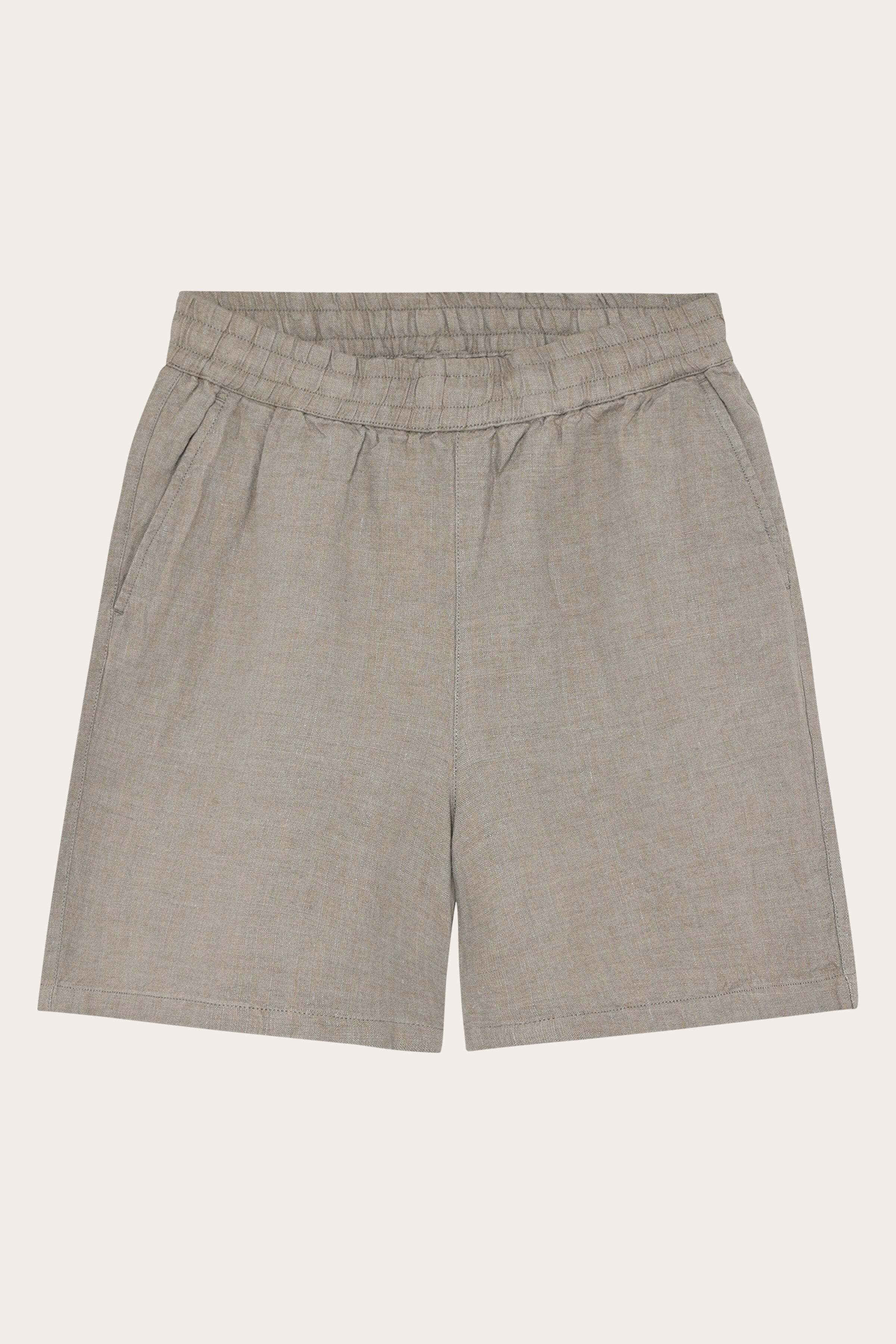 Image of KnowledgeCotton Apparel dames vegan Shorts Posey Wide Linen Twill Beige