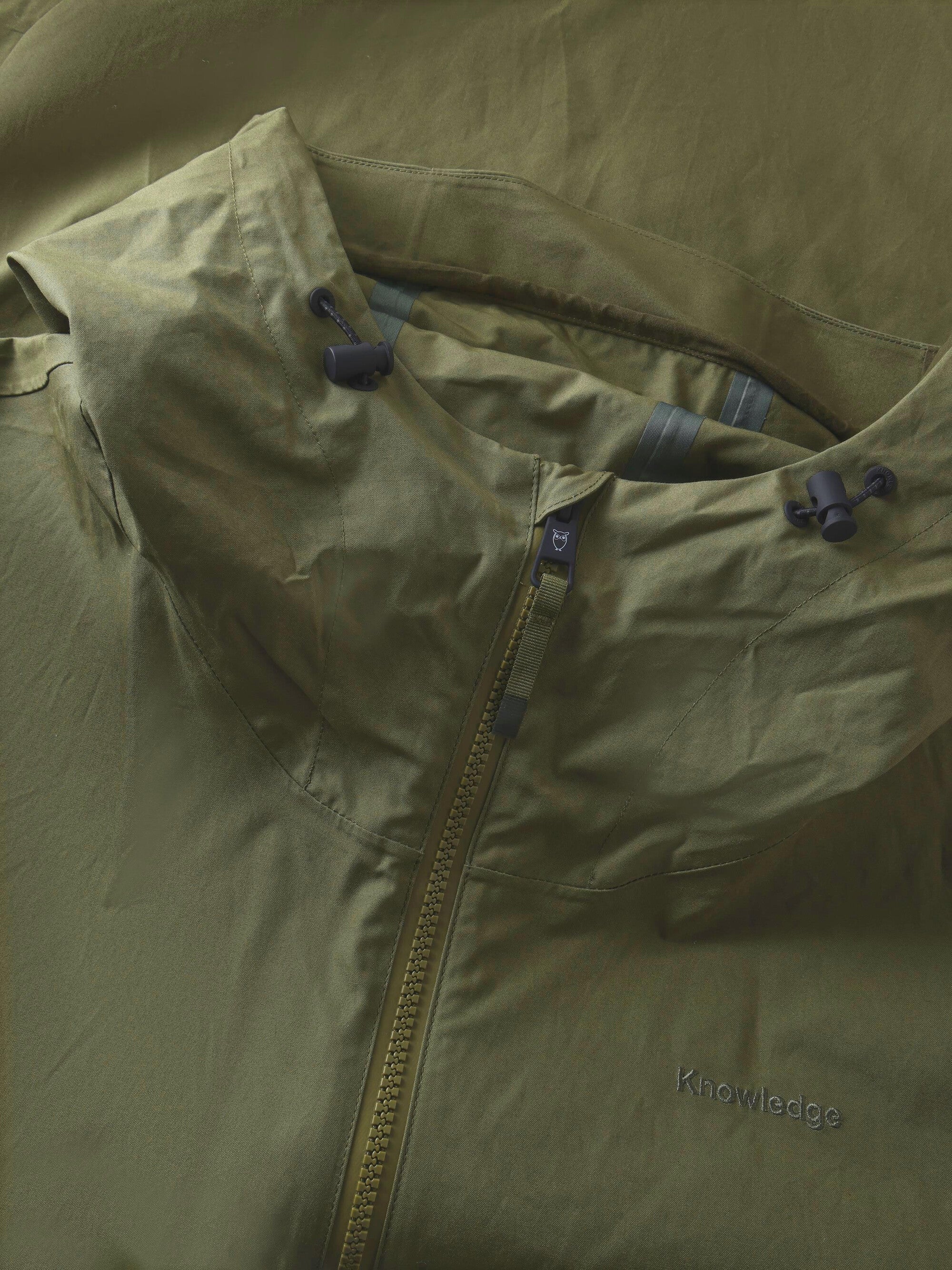 KnowledgeCotton Apparel men vegan Jacket Vent Canvas 200 Shell Burned Olive