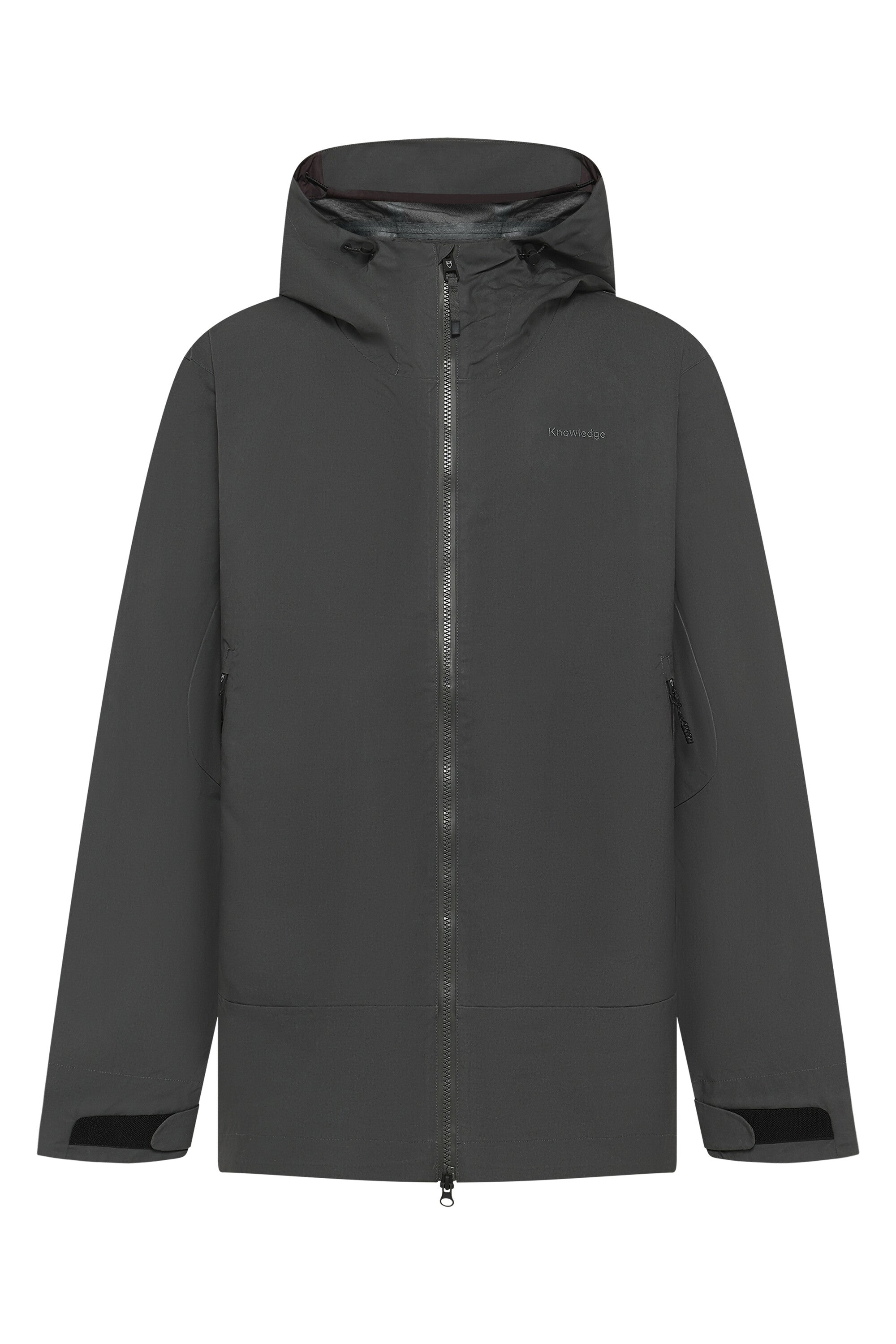 Image of KnowledgeCotton Apparel mannen vegan Jas Met Ventilatieopeningen, Canvas 200 Shell, Zwart Gitzwart