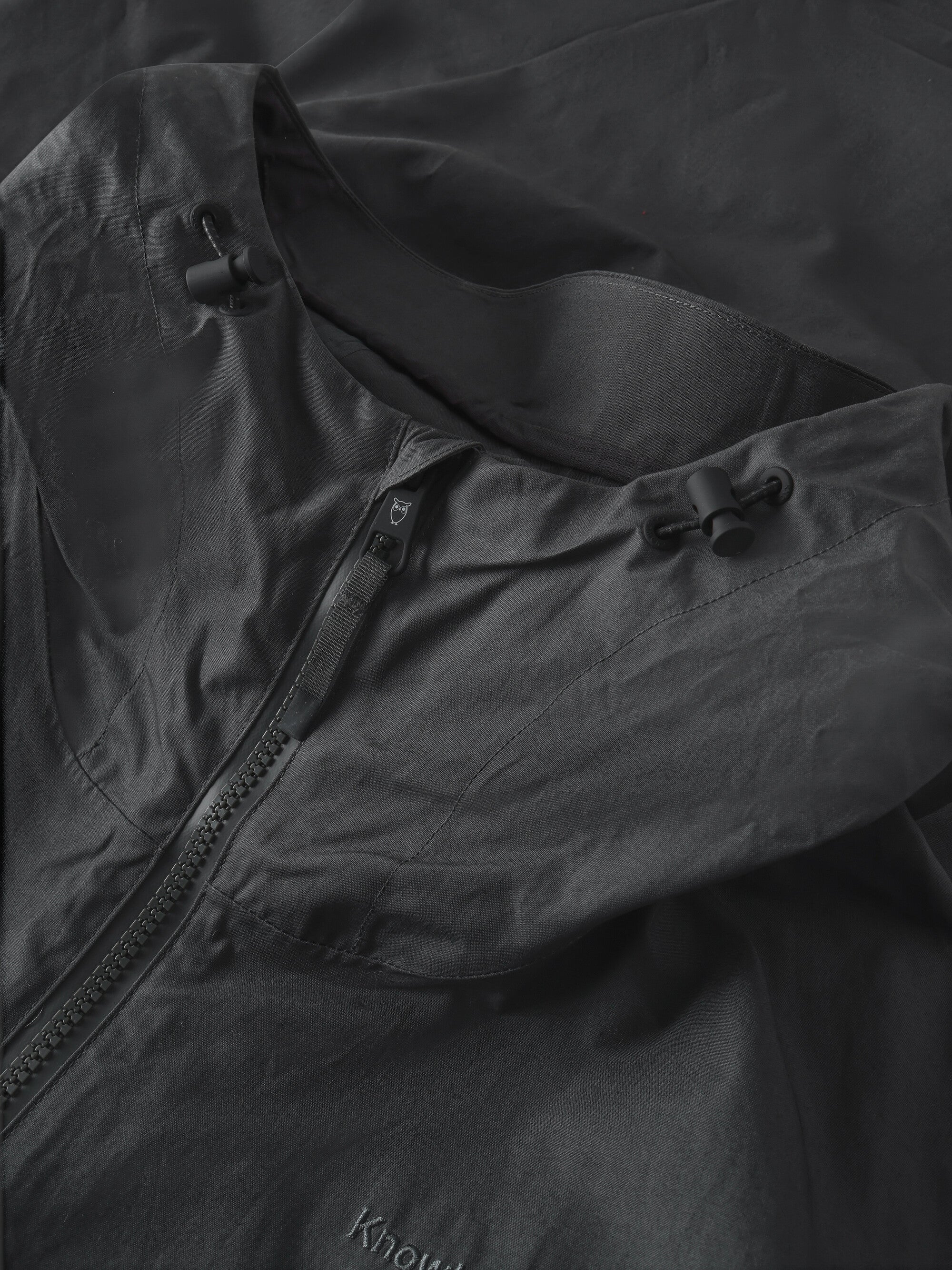KnowledgeCotton Apparel men vegan Jacket Vent Canvas 200 Shell Black Jet