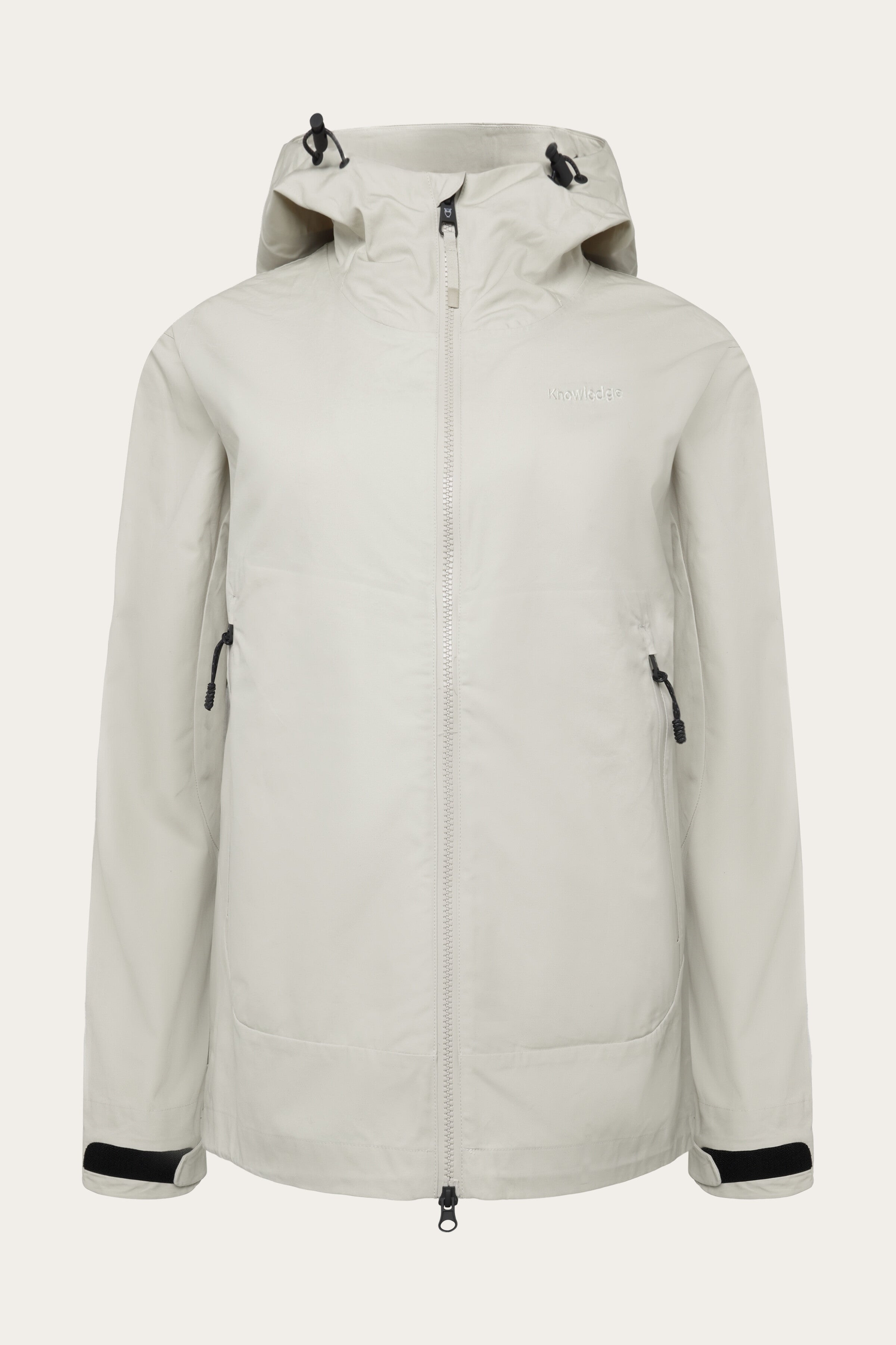 Image of KnowledgeCotton Apparel dames vegan Jas Voor Dames, Vent Canvas 200 Shell, Lichtgrijs