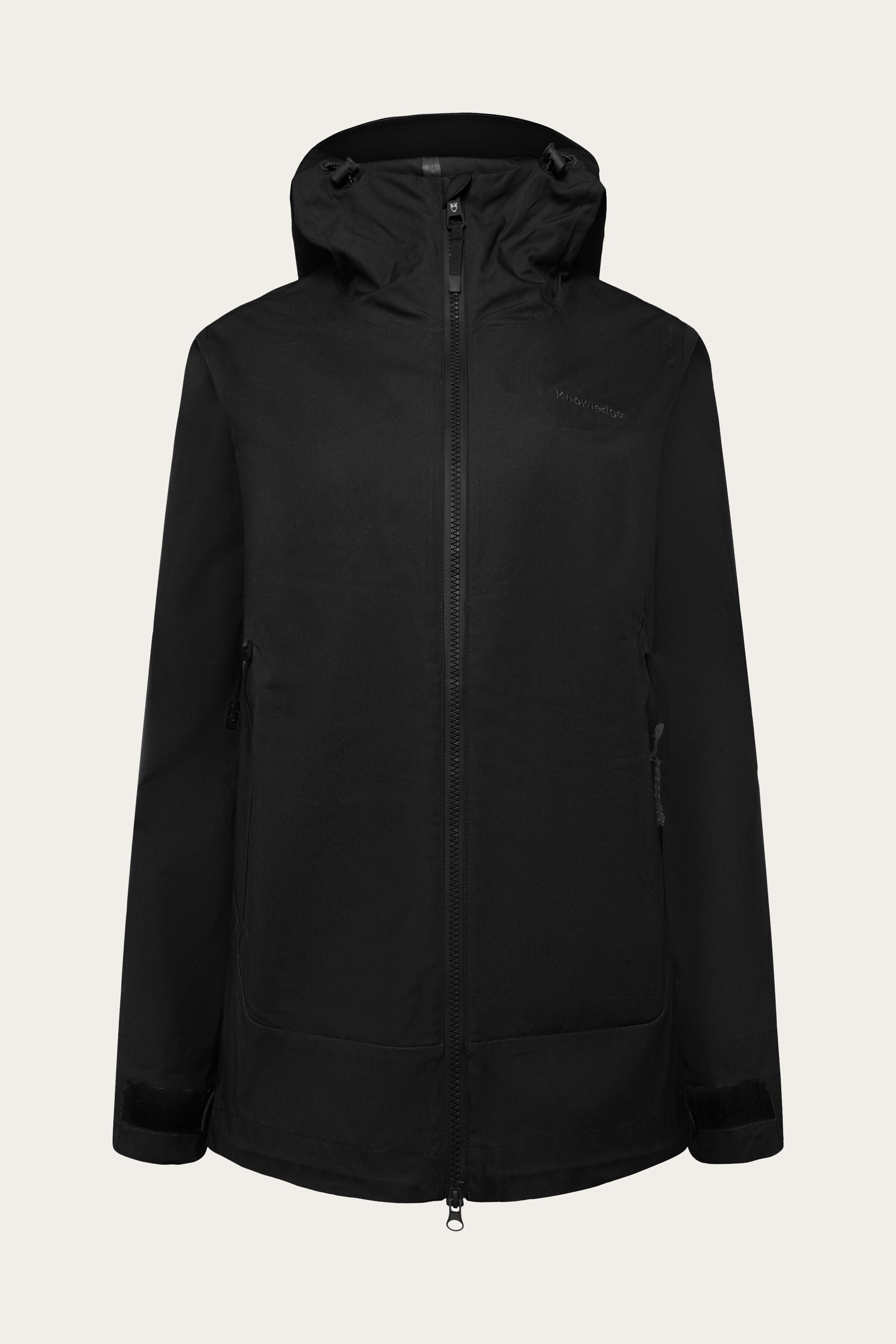Image of KnowledgeCotton Apparel dames vegan Jas Voor Dames, Vent Canvas 200 Shell, Zwart Jet