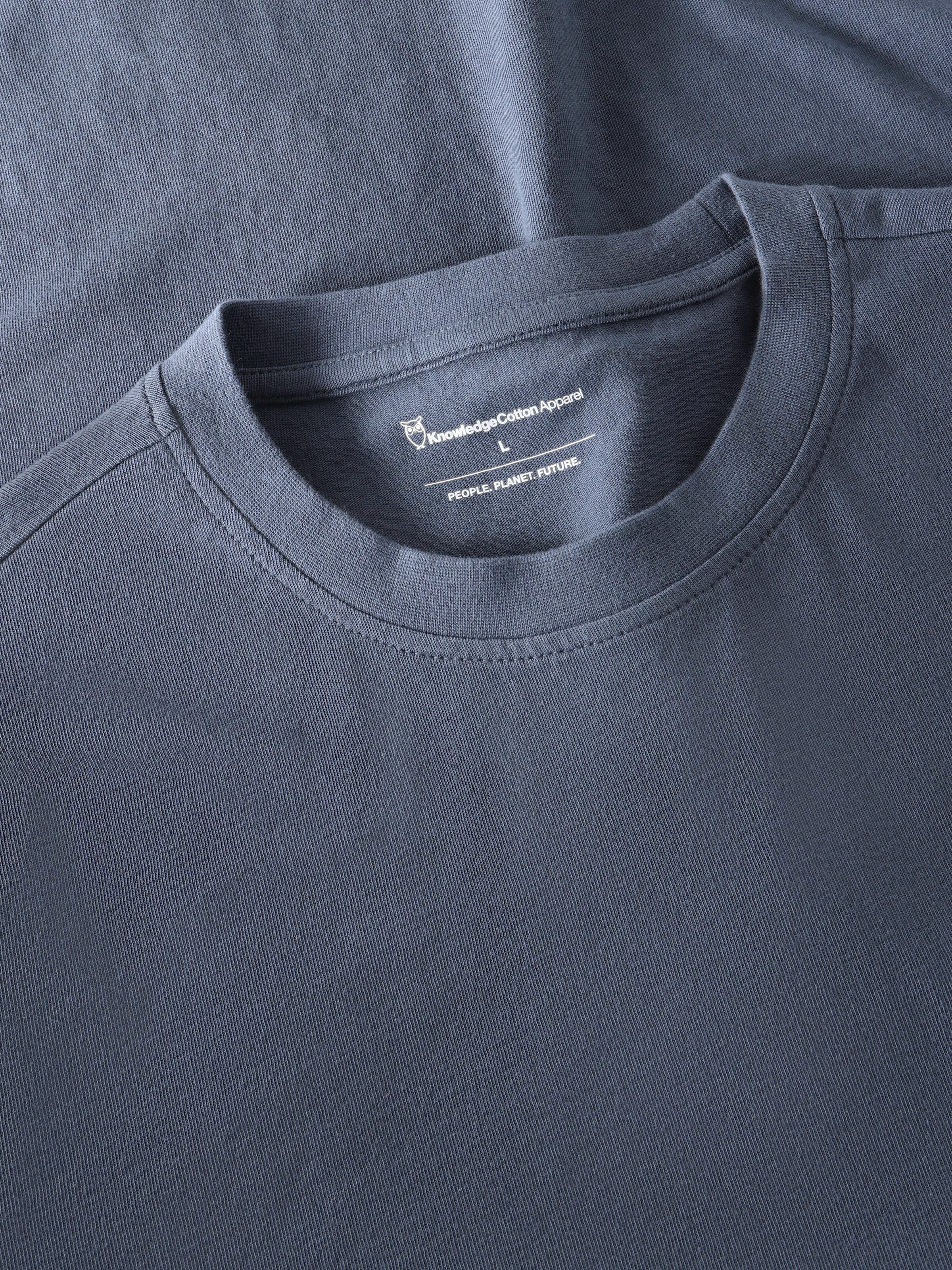 113328 - Herren vegan T-Shirt Chest Print Vintage Indigo