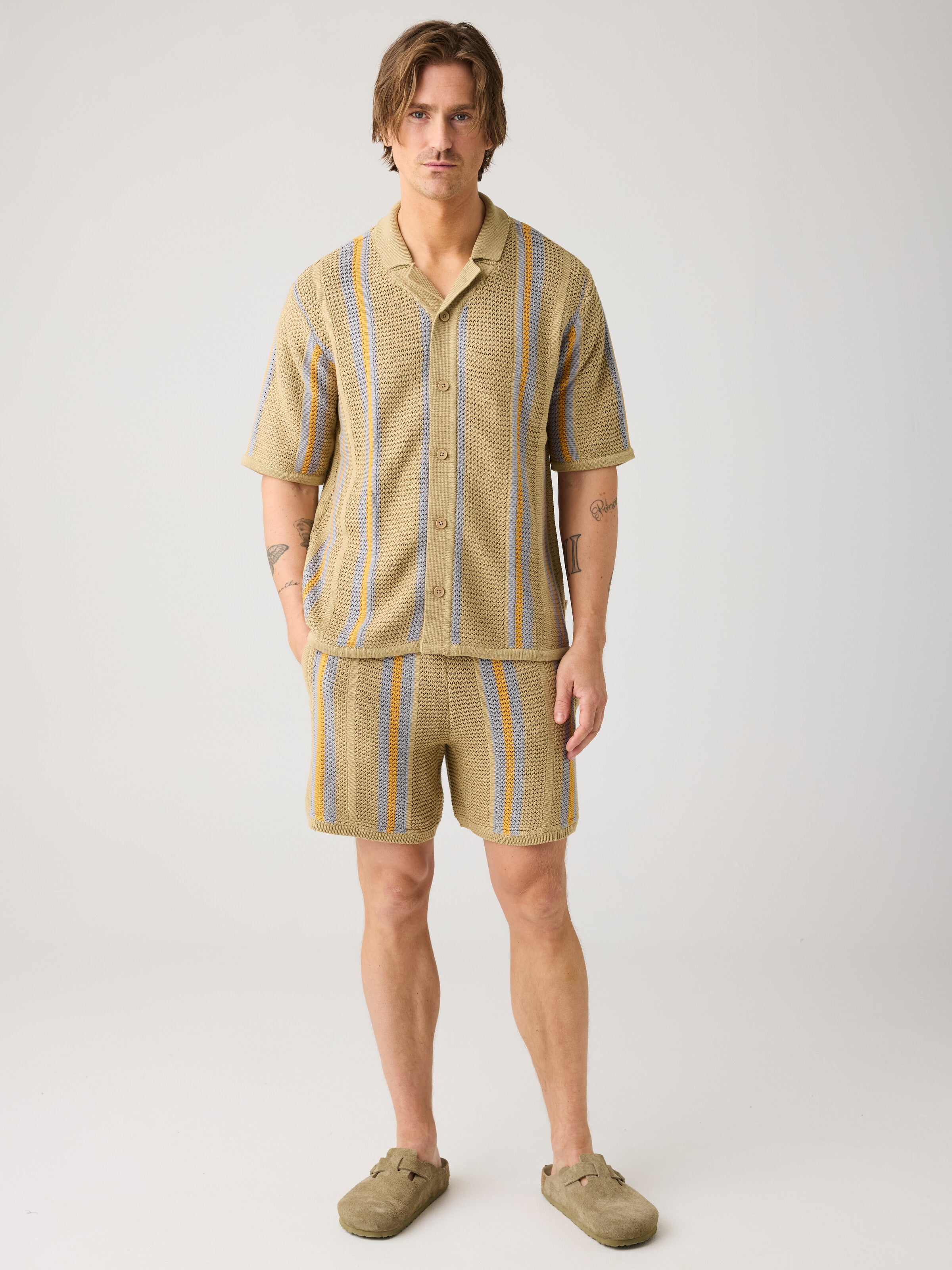 113373 - Herren vegan Strickshorts Fig Loose Beige 113373 - Herren vegan Strickshorts Fig Loose Beige