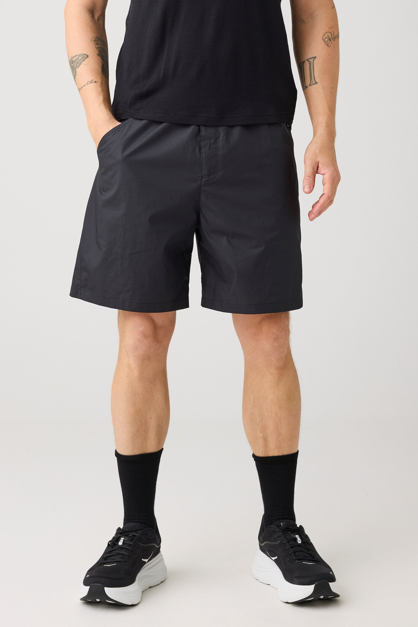 Image of KnowledgeCotton Apparel mannen vegan Shorts Storm Relaxed Vent Ripstop 90 Zwart Jet