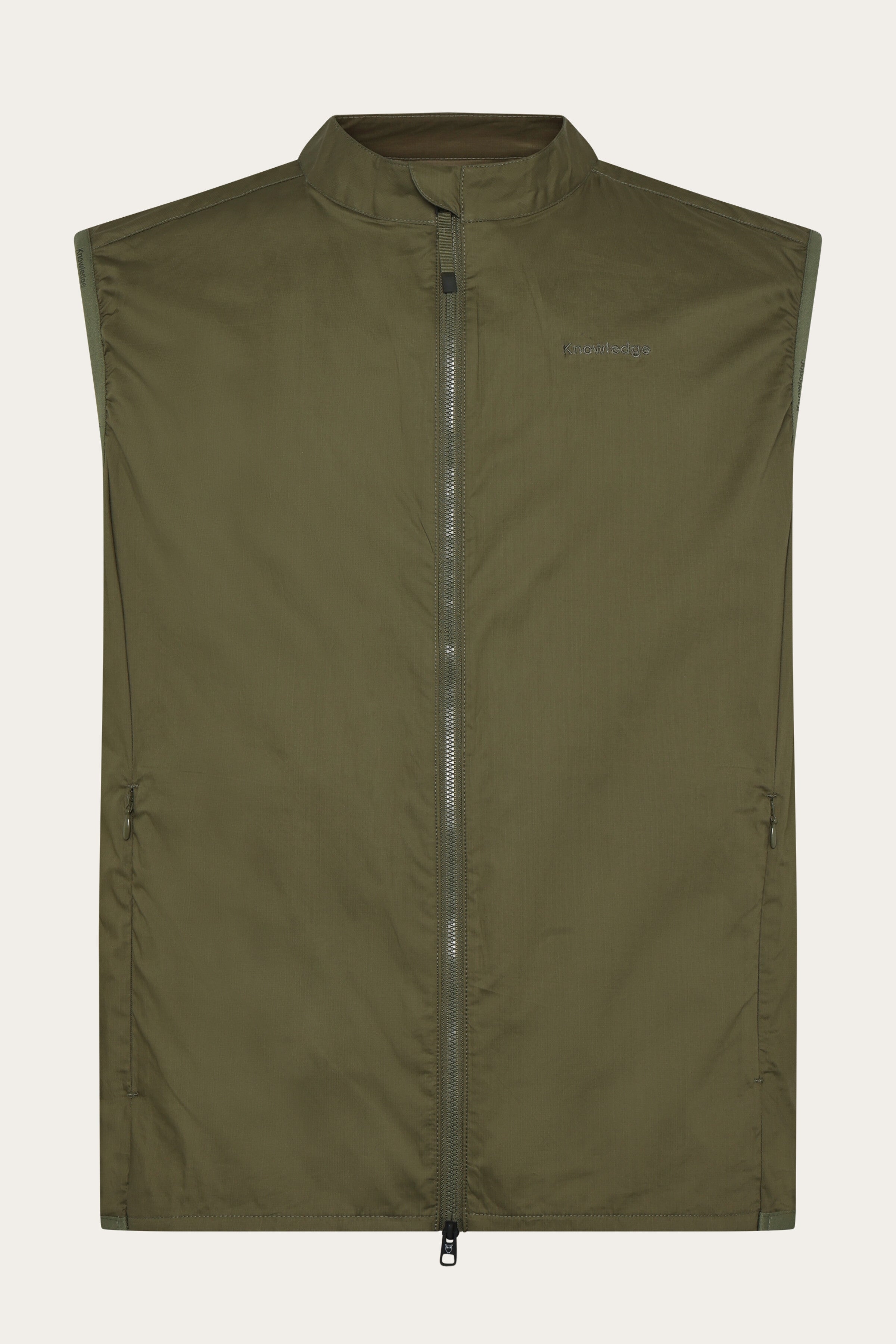 Image of KnowledgeCotton Apparel mannen vegan Vest Heren Vent Ripstop 90 Burned Olive