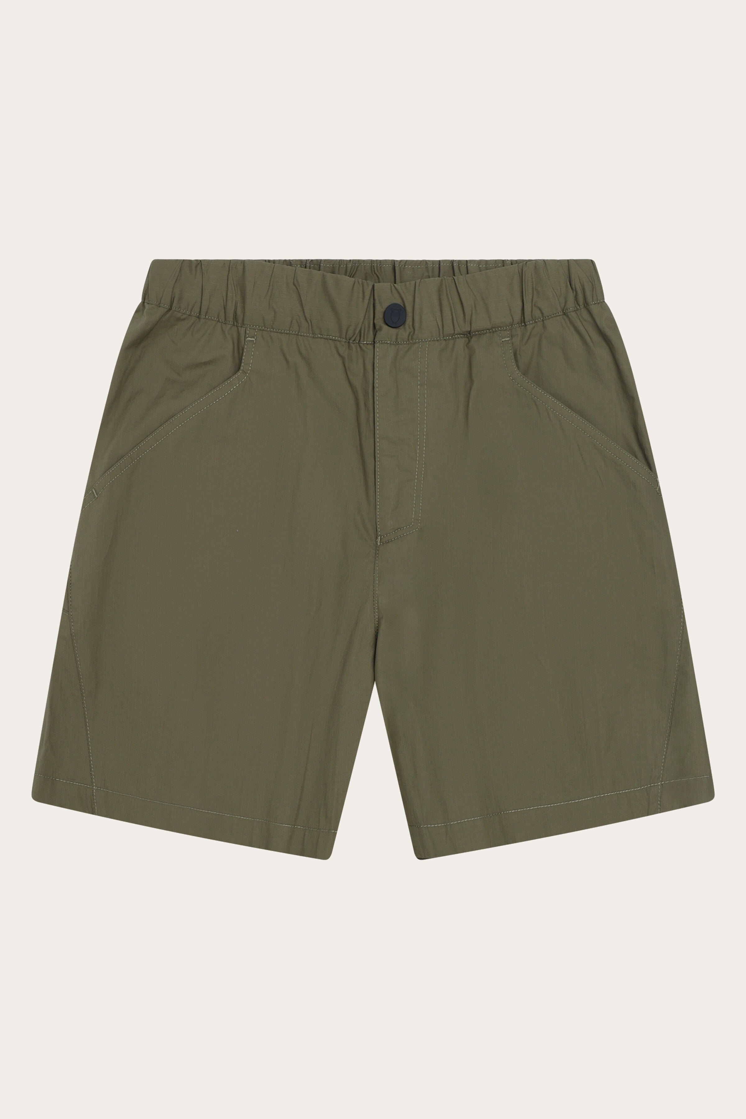 Image of KnowledgeCotton Apparel dames vegan Damesshorts Sky Relaxed Vent Ripstop 90 Burned Olive