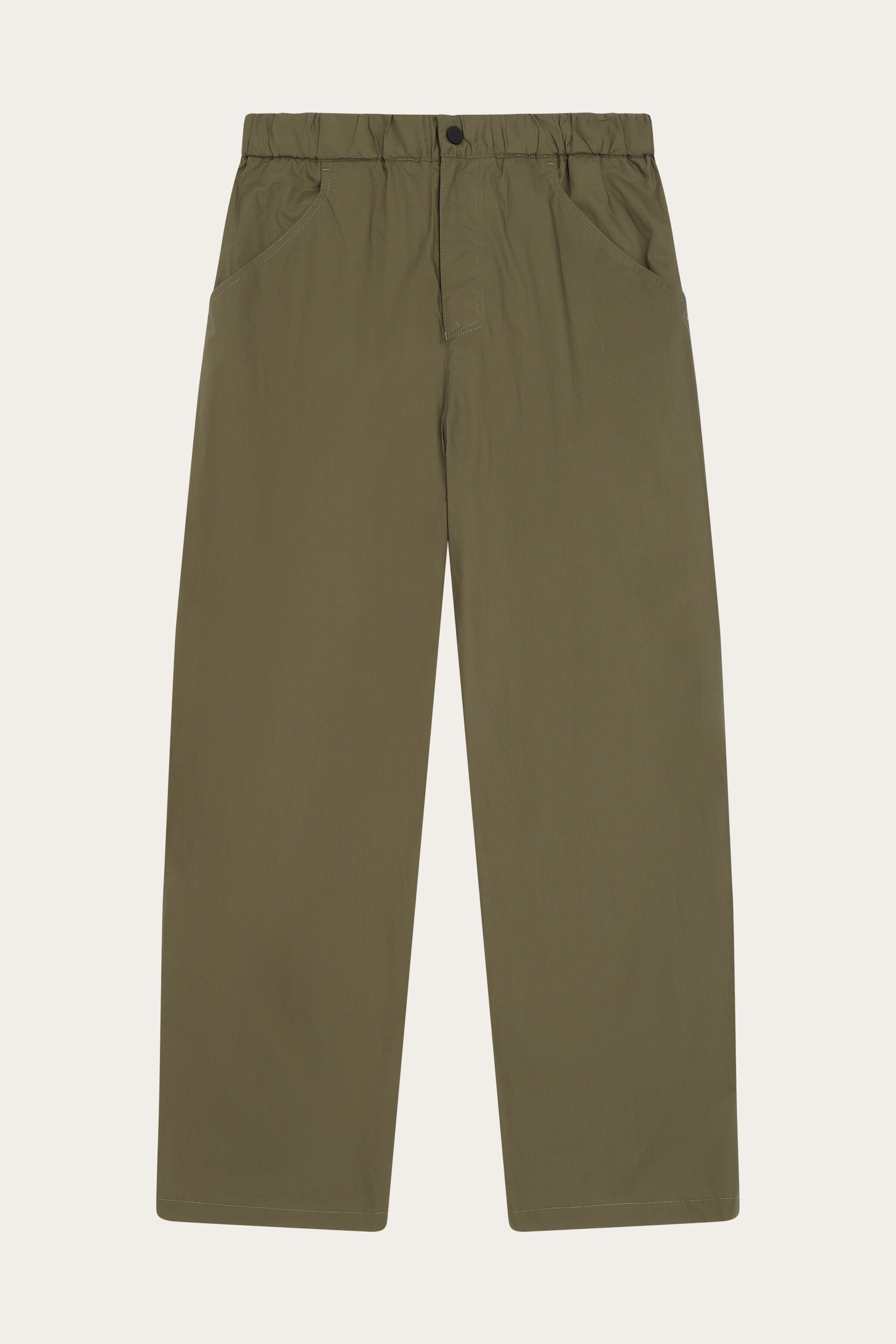 Image of KnowledgeCotton Apparel dames vegan Damesbroek Sky Relaxed Vent Ripstop 90 Burned Olive