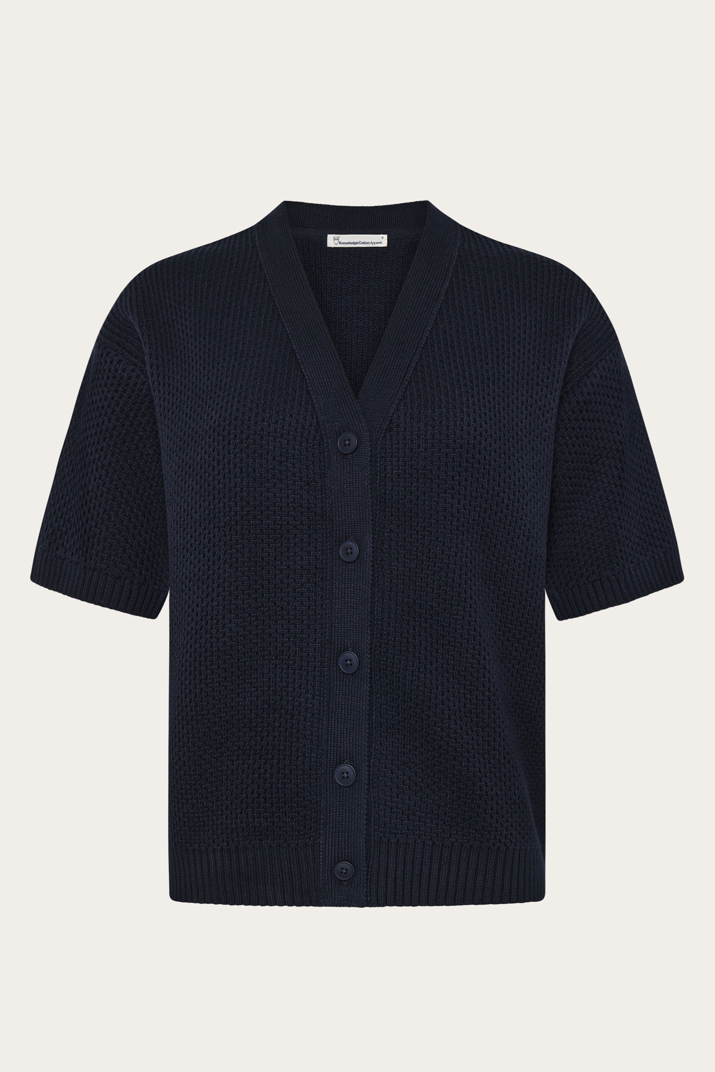 Image of KnowledgeCotton Apparel dames vegan Gebreid Vest Night Sky Navy