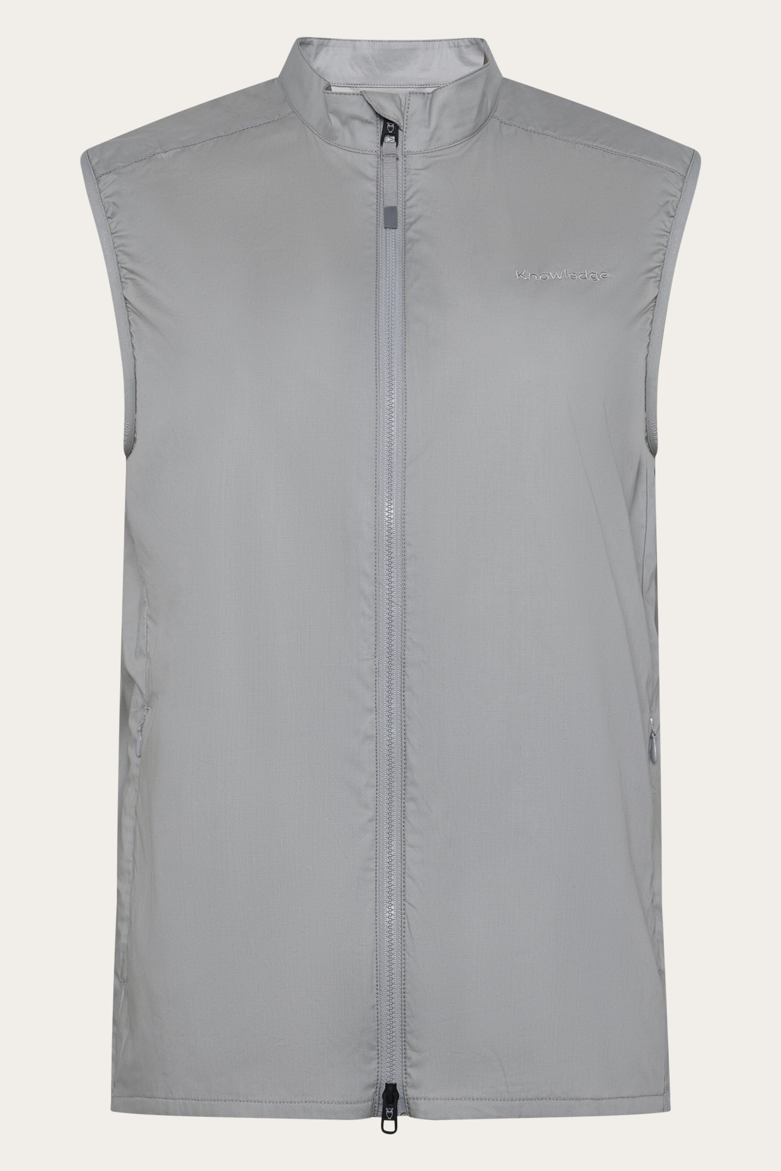 Image of KnowledgeCotton Apparel dames vegan Vest Voor Dames Met Ventilatieopeningen, Ripstop, 90 Ultimate Grijs