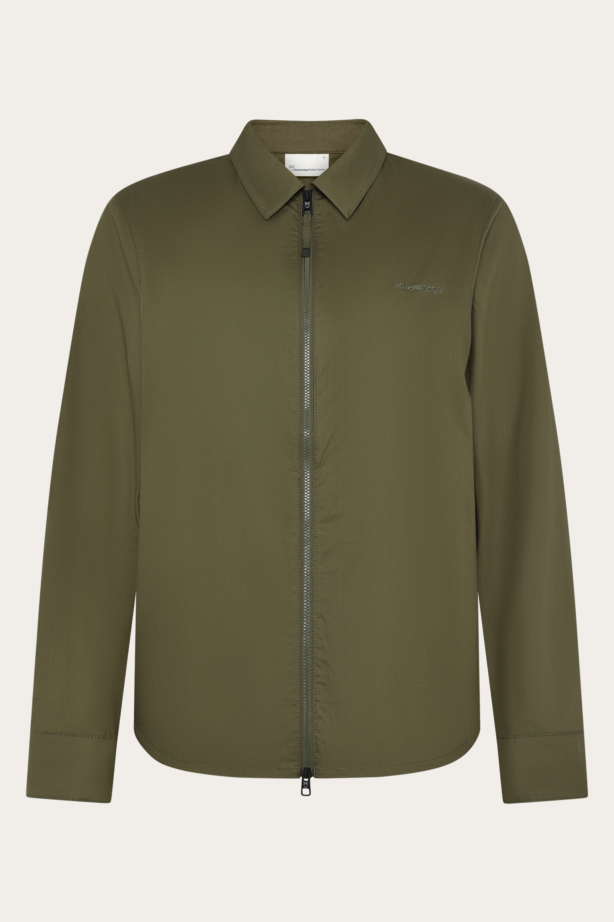 Image of KnowledgeCotton Apparel dames vegan Overhemd Voor Dames Met Ventilatie, Ripstop, Maat 90, Verbrand Olijfgroen