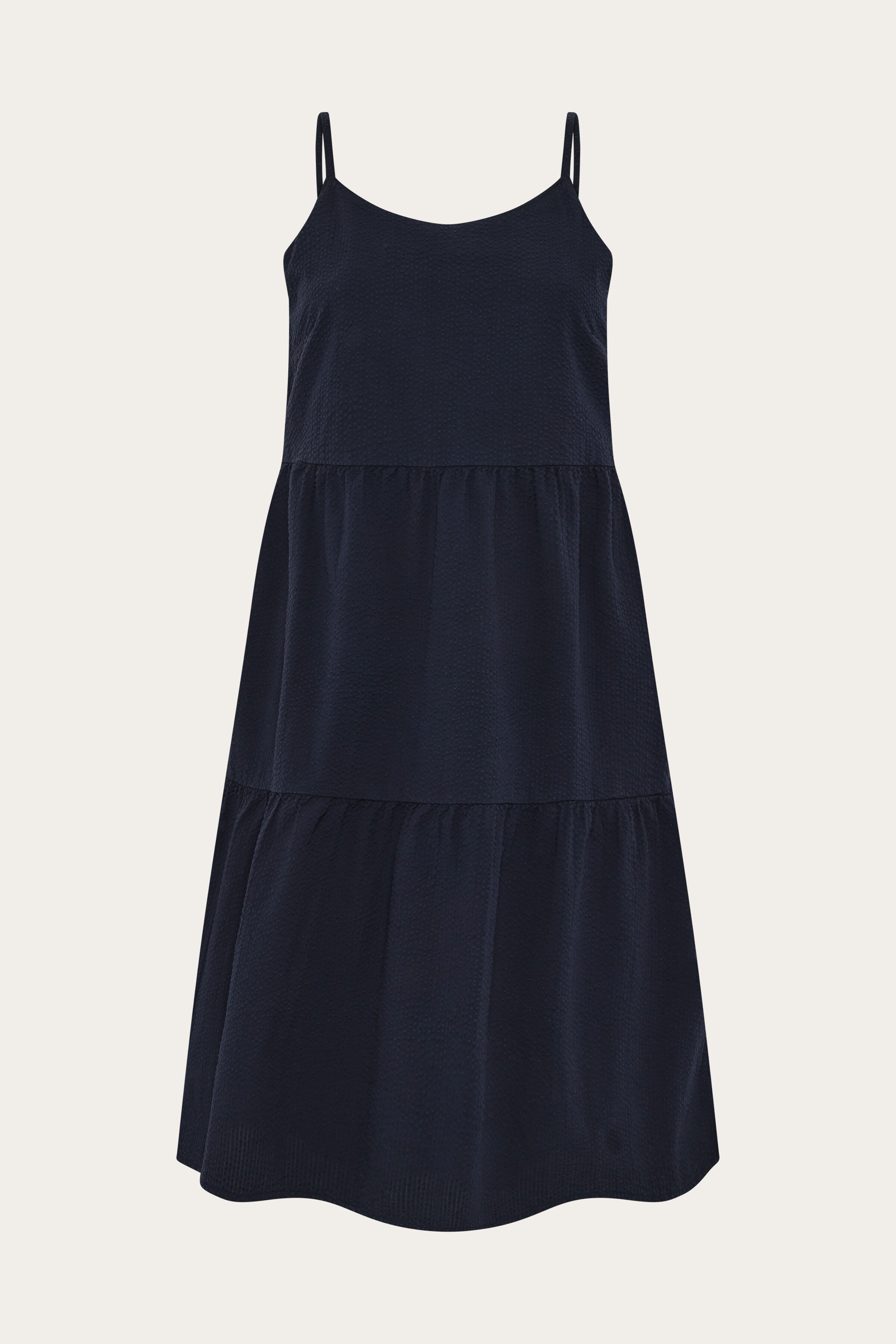 113496 - Damen vegan TrÃ¤gerkleid Seersucker Night Sky Navy