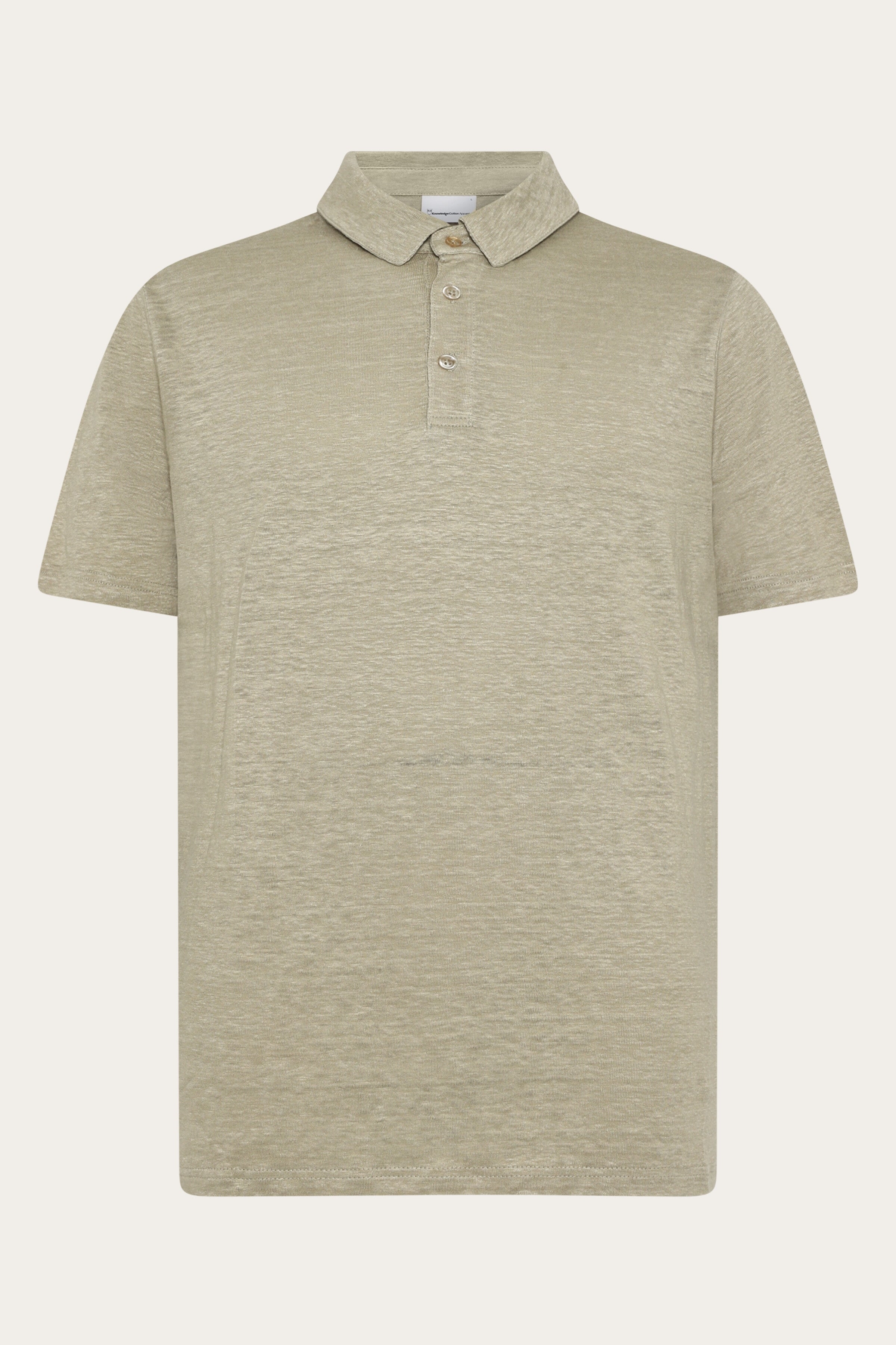 KnowledgeCotton Apparel Herren vegan Polohemd Twill Beige