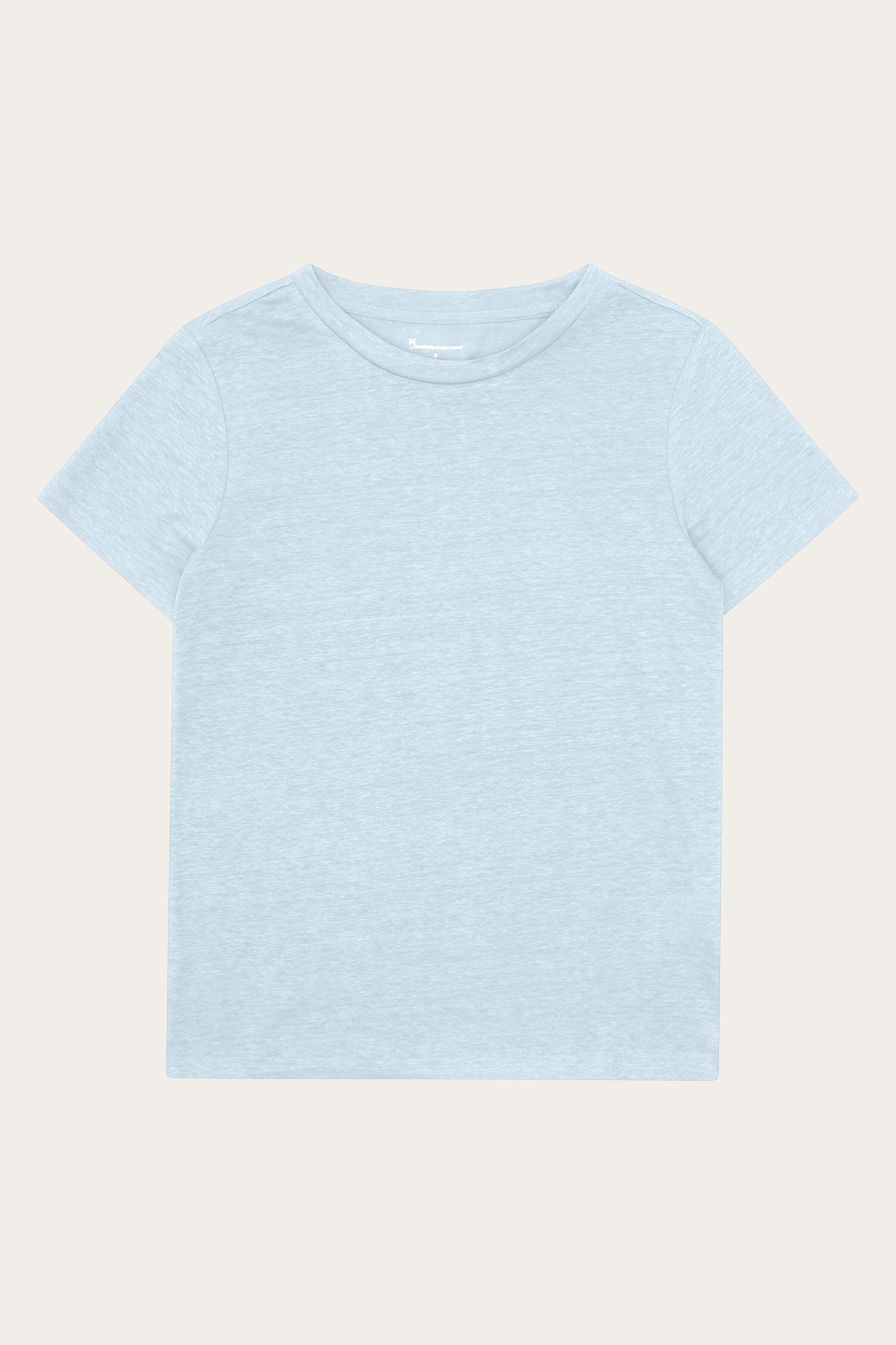KnowledgeCotton Apparel Damen vegan T-Shirt Reg Leinen Skyway Hellblau