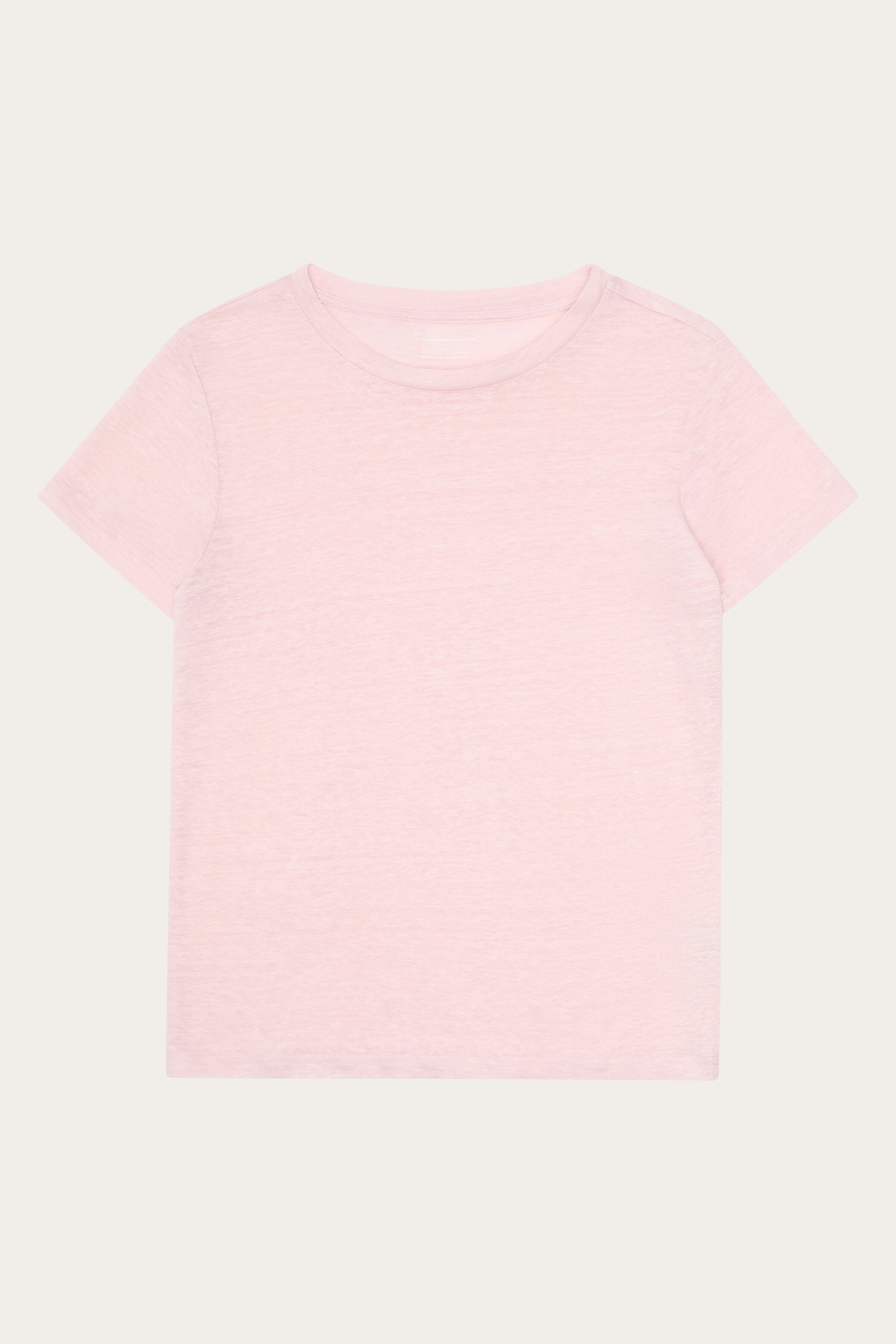 KnowledgeCotton Apparel Damen vegan T-Shirt Reg Leinen Blasslila