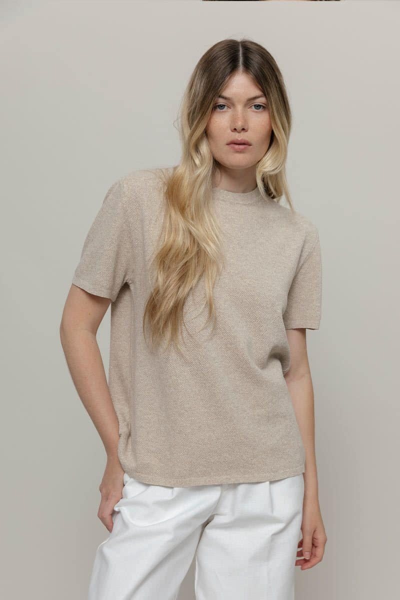 Rifo-Lab Damen vegan T-Shirt Carlotta Beige