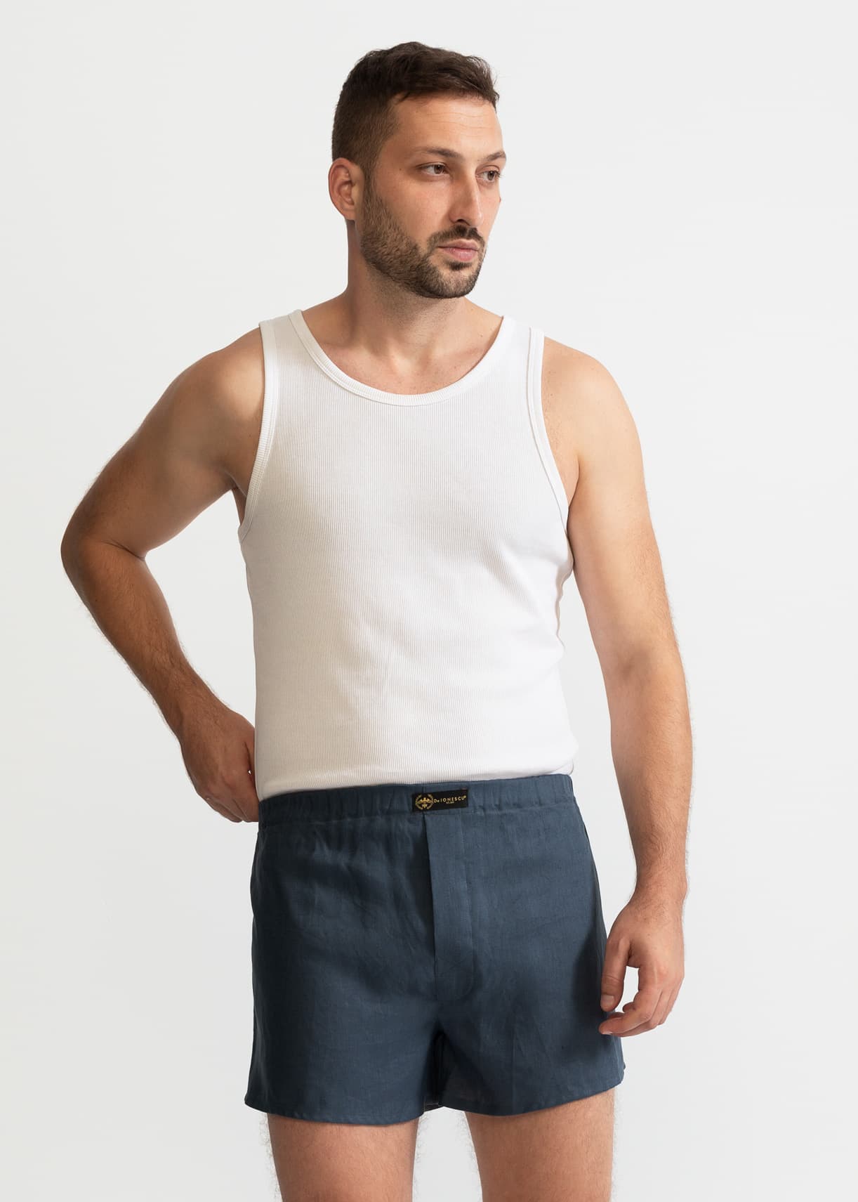 De IONESCU Boxer Shorts Linen Petrol