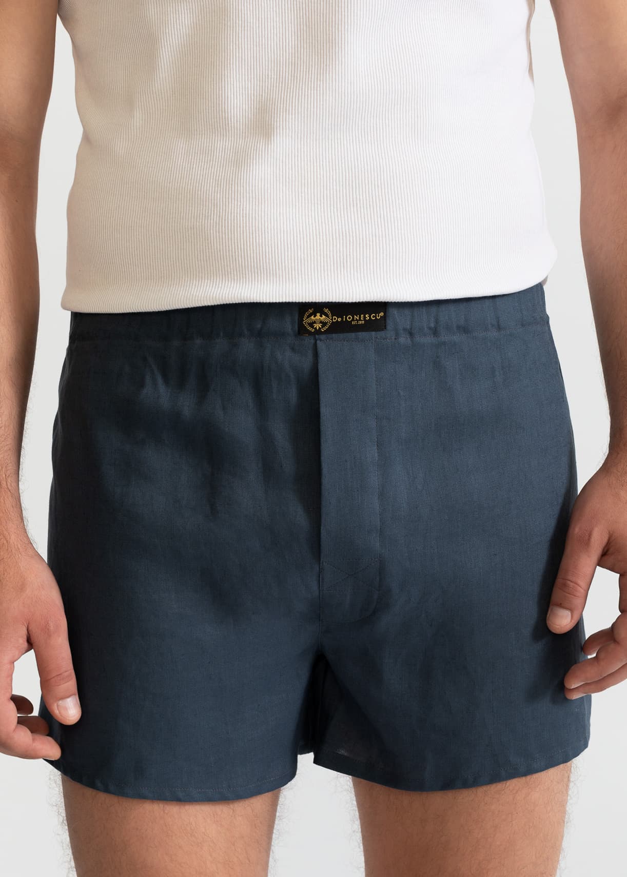 De IONESCU Boxer Shorts Linen Petrol