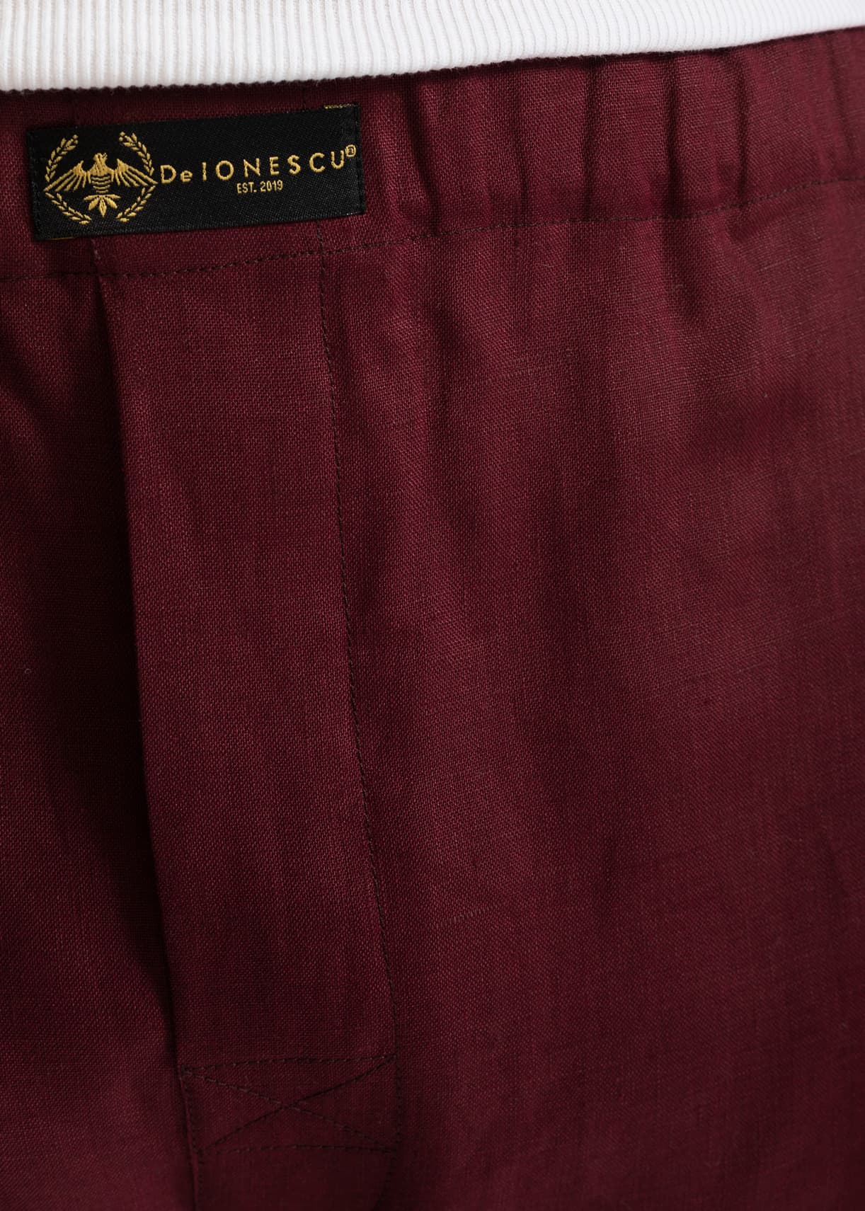 De IONESCU Boxer Shorts Linen Burgundy