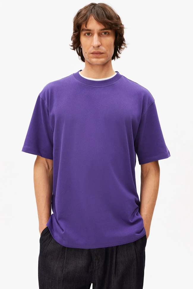 ARMEDANGELS men vegan T-Shirt Maarkos Pungent Purple