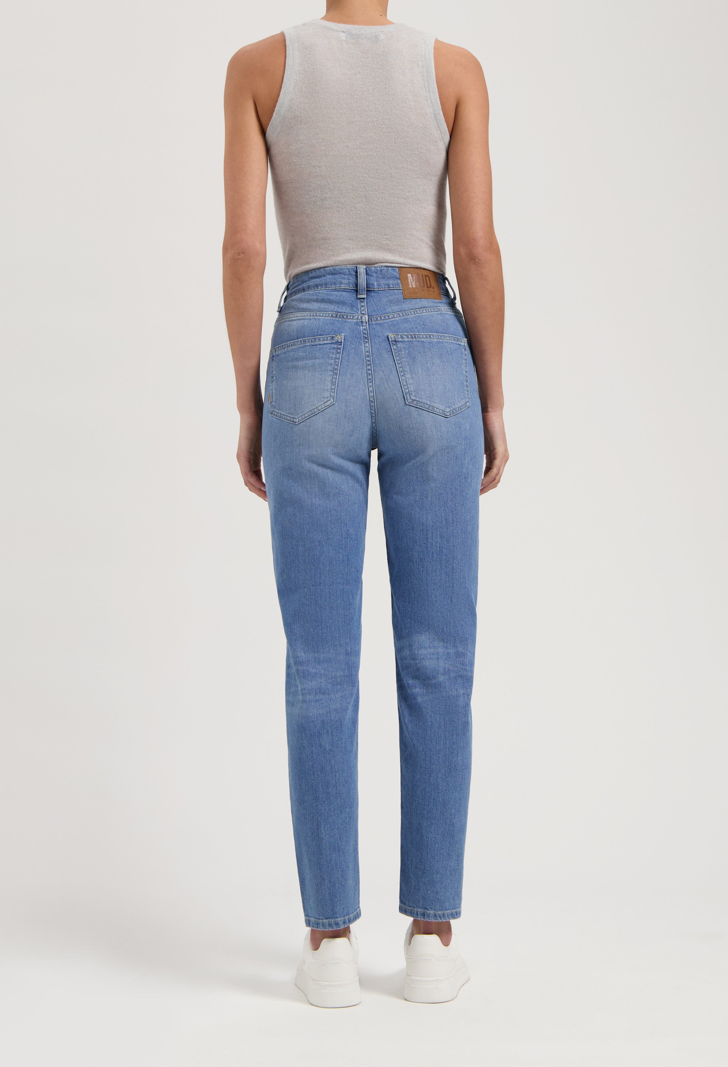 MUD Jeans womens vegan Jeans High Tapered Mams Old Stone