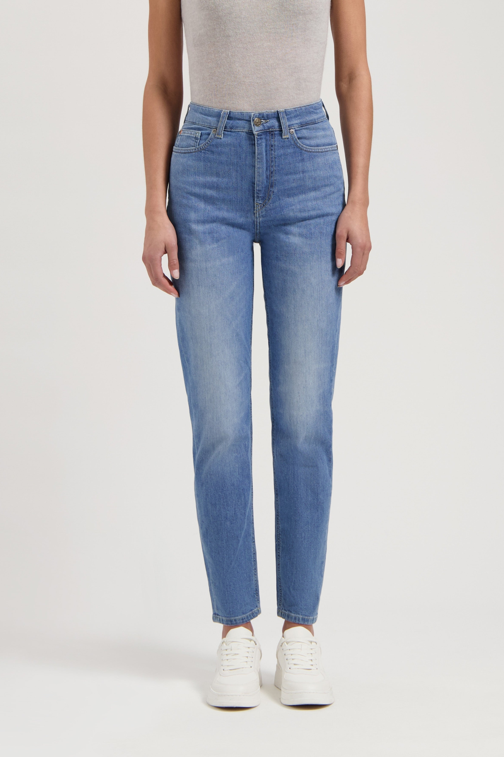 MUD Jeans Damen vegan Jeans High Tapered Mams Old Stone