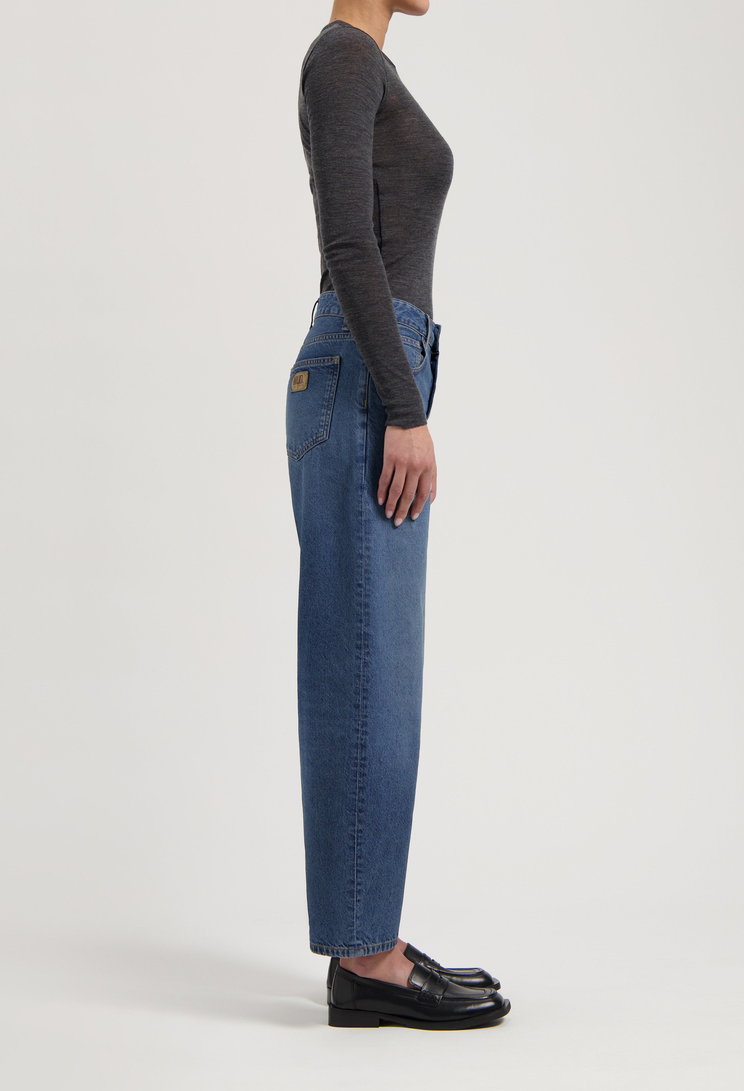 MUD Jeans womens vegan Jeans High Barrel Brooke Rustic Blue